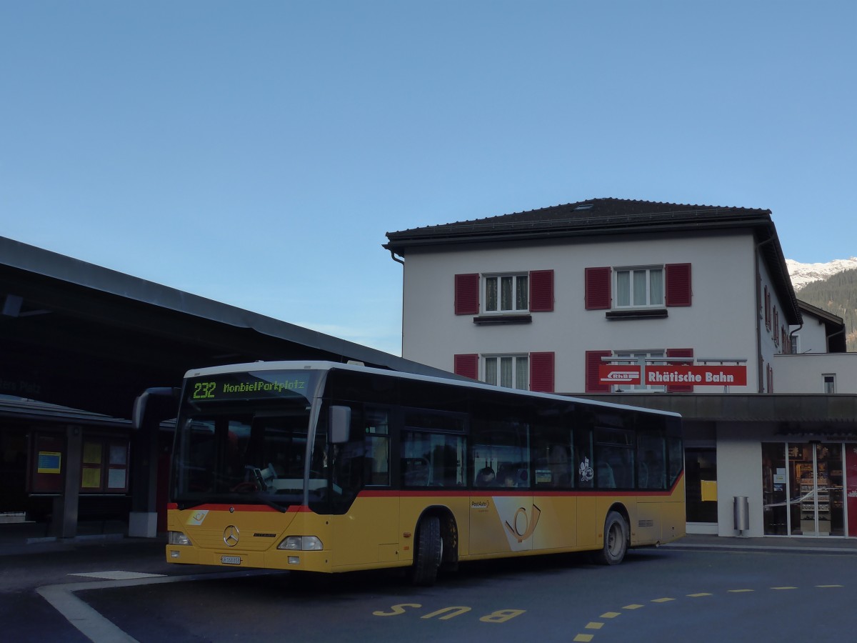 (167'775) - PostAuto Graub�nden - GR 168'858 - Mercedes (ex Vogt, Klosters Nr. 3) am 19. Dezember 2015 beim Bahnhof Klosters