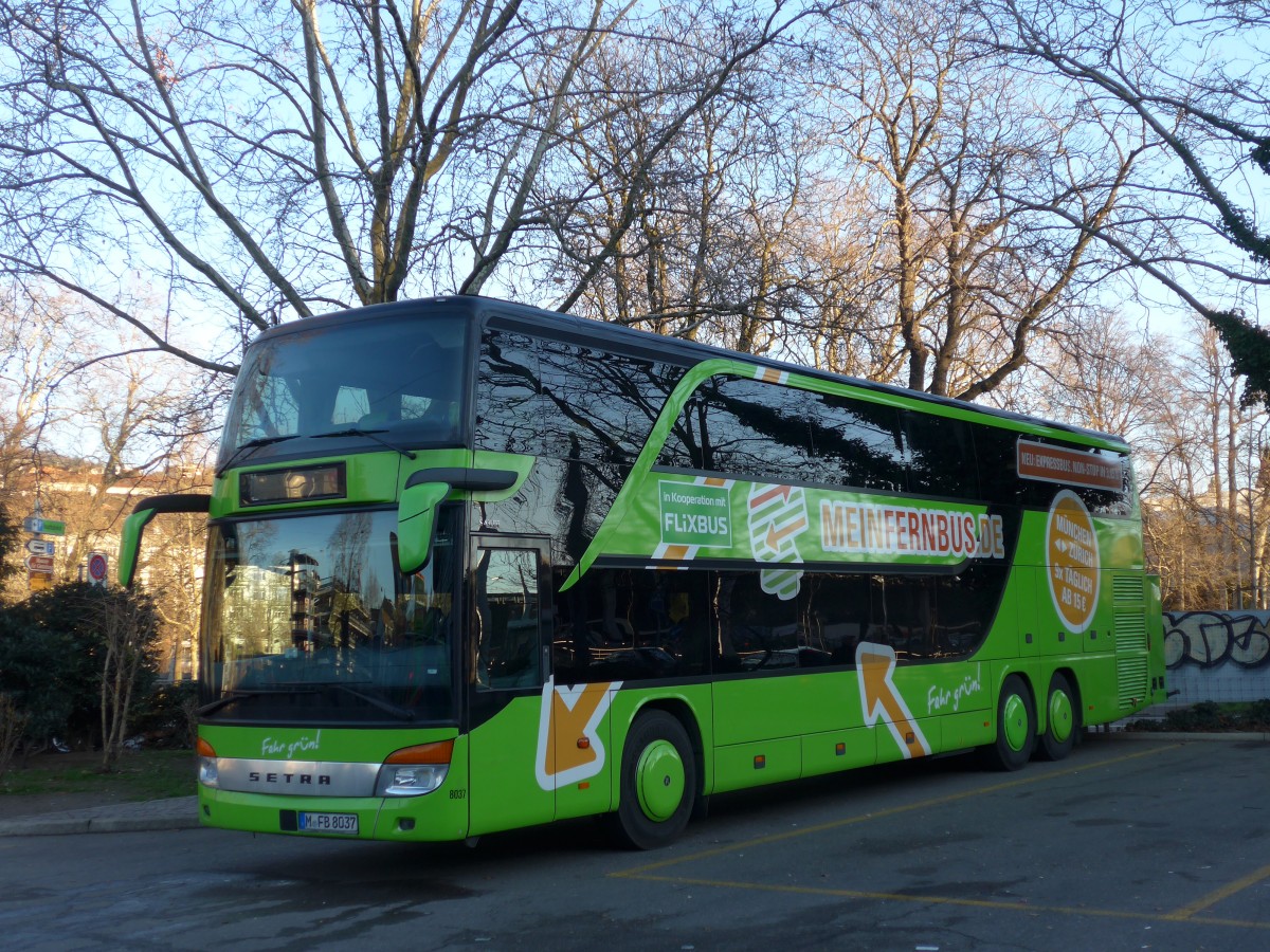 (168'031) - Aus Deutschland: Albus, M�nchen - Nr. M8037/M-FB 8037 - Setra am 26. Dezember 2015 in Z�rich, Sihlquai