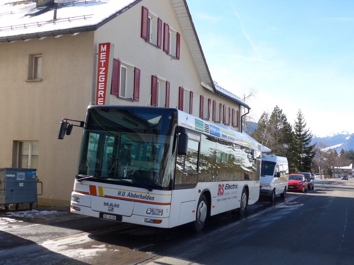 (168'968) - Abderhalden, Wildhaus - SG 16'709 - MAN/G�ppel (ex Deutschland) am 27. Februar 2016 in Wildhaus, Hauptstrasse