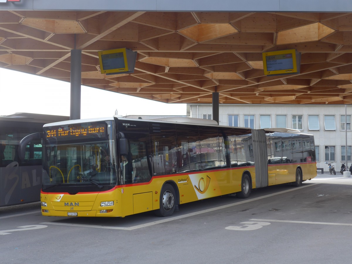 (169'058) - Buchard, Leytron - Nr. 159/VS 241'996 - MAN am 6. M�rz 2016 beim Bahnhof Sion