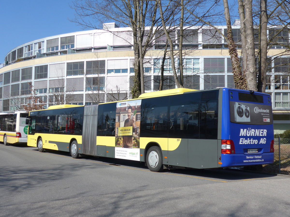 (169'217) - STI Thun - Nr. 146/BE 801'146 - MAN am 10. M�rz 2016 bei der Schiffl�ndte Thun