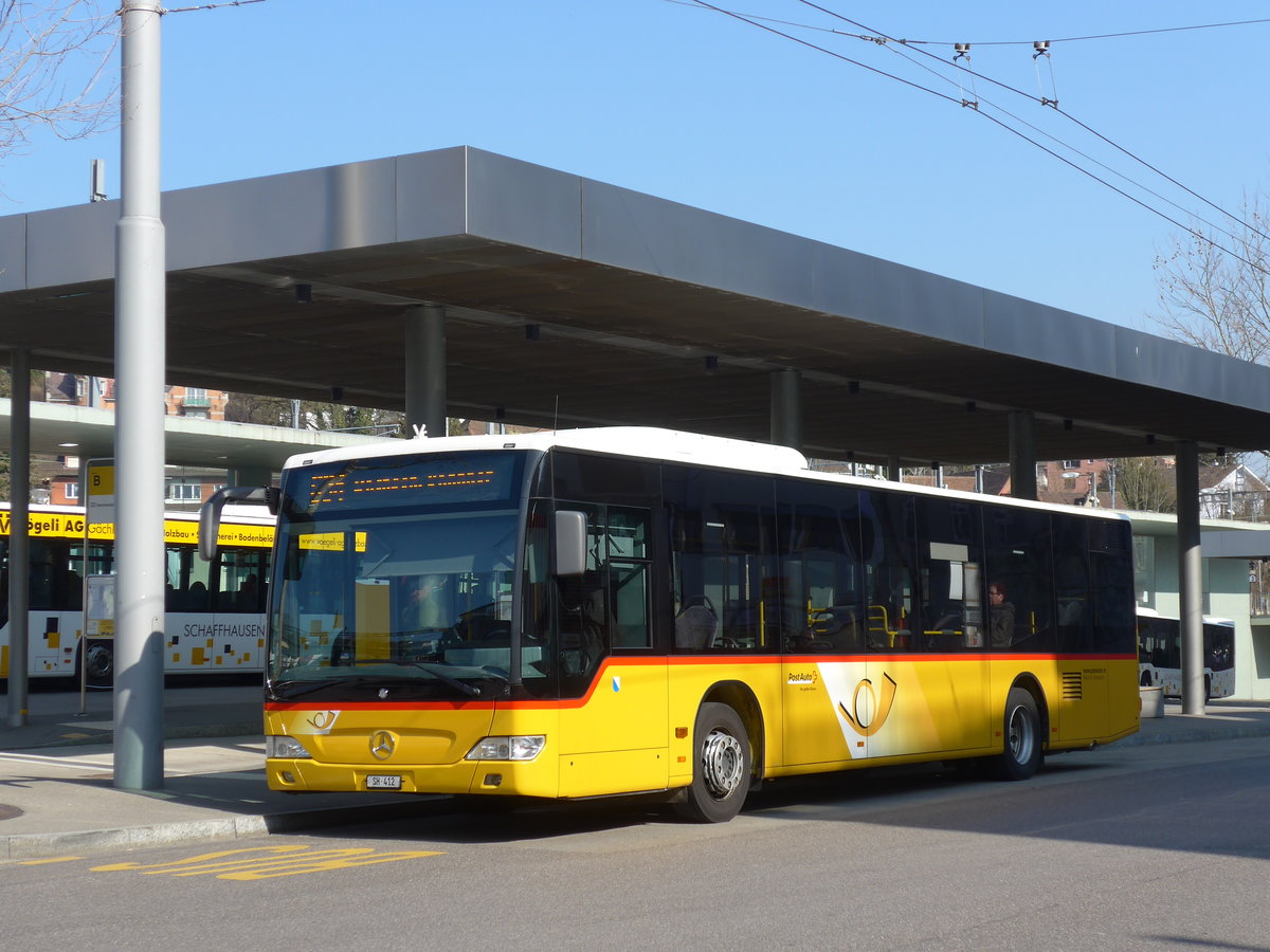 (169'259) - Rattin, Neuhausen - Nr. 284(12)/SH 412 - Mercedes am 19. M�rz 2016 beim Bahnhof Schaffhausen