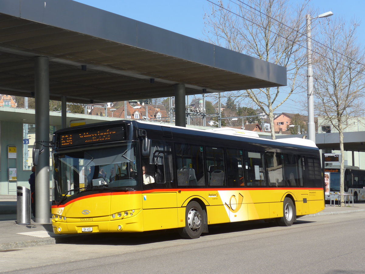 (169'284) - Rattin, Neuhausen - Nr. 297(13)/SH 413 - Solaris am 19. M�rz 2016 beim Bahnhof Schaffhausen
