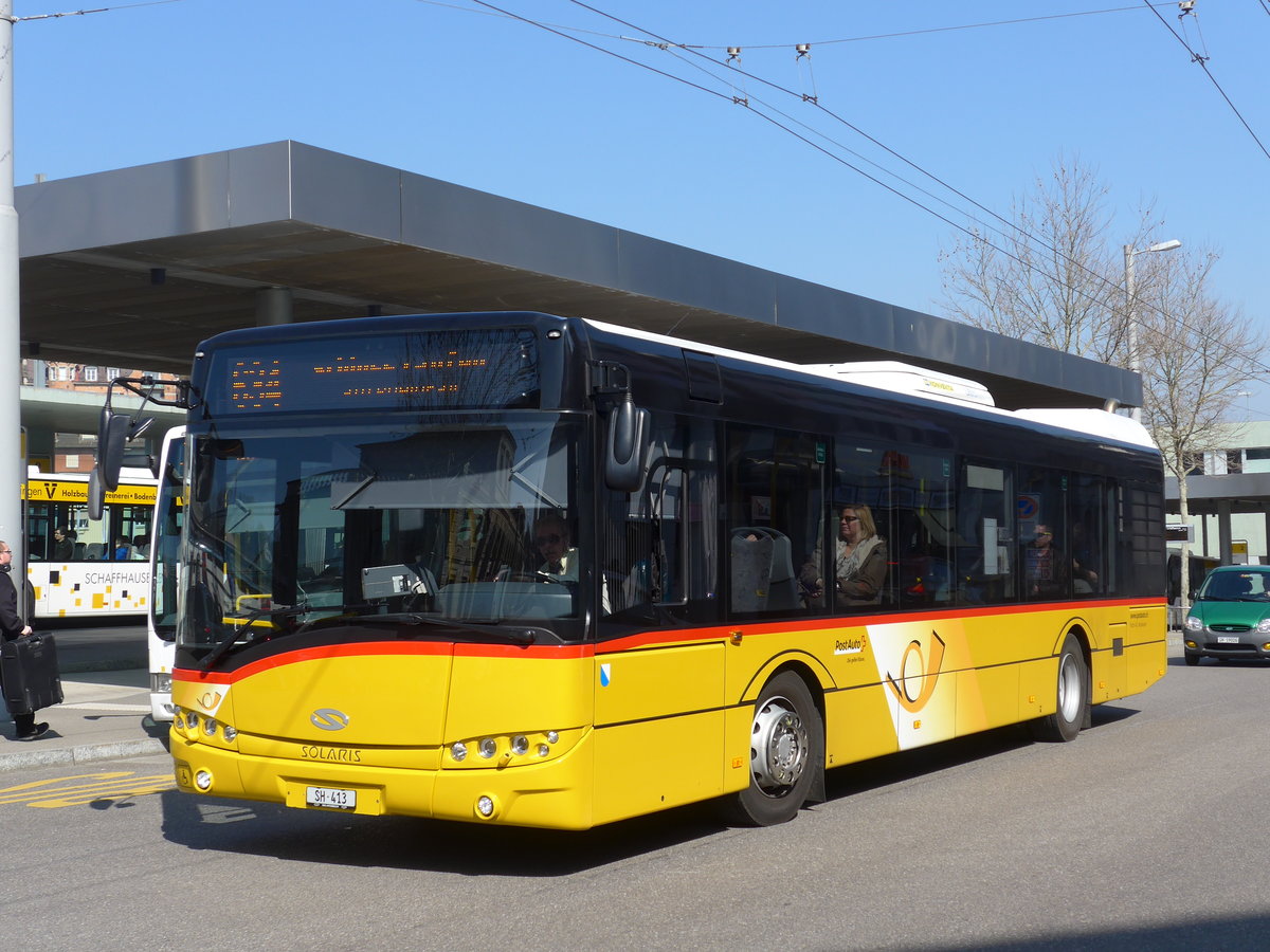(169'290) - Rattin, Neuhausen - Nr. 297(13)/SH 413 - Solaris am 19. M�rz 2016 beim Bahnhof Schaffhausen