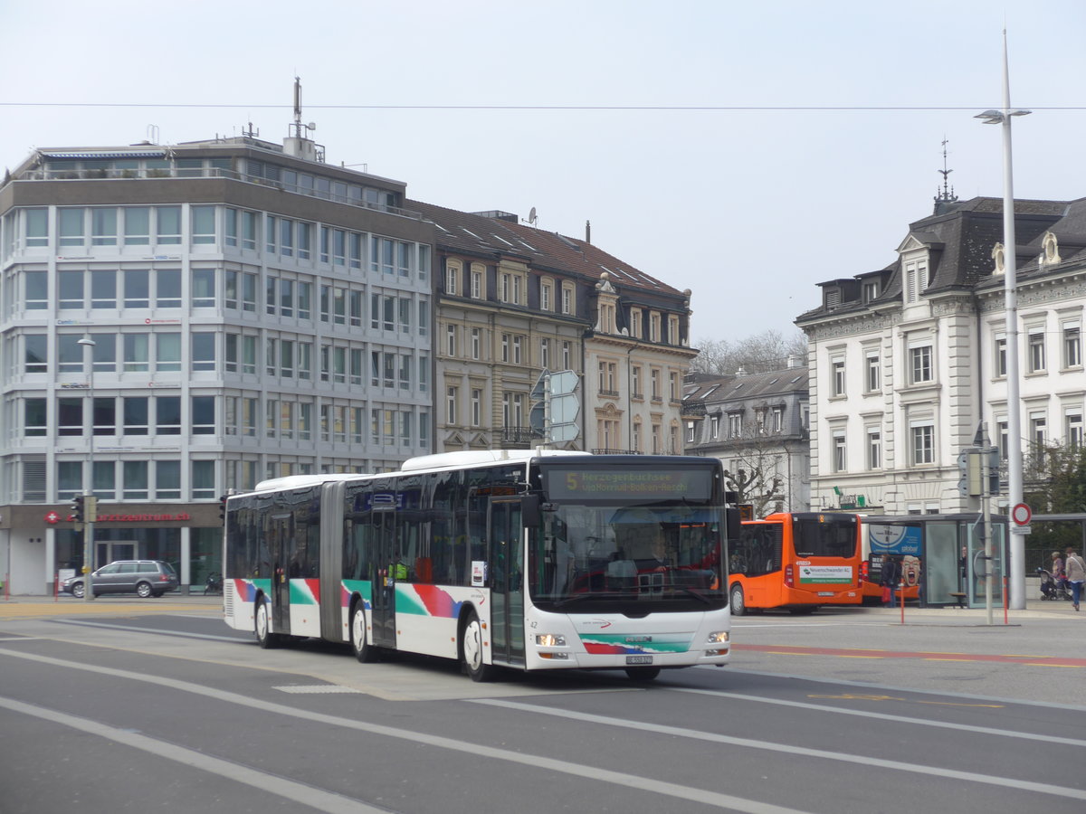 (169'364) - ASm Langenthal - Nr. 42/BE 550'327 - MAN am 21. M�rz 2016 beim Hauptbahnhof Solothurn