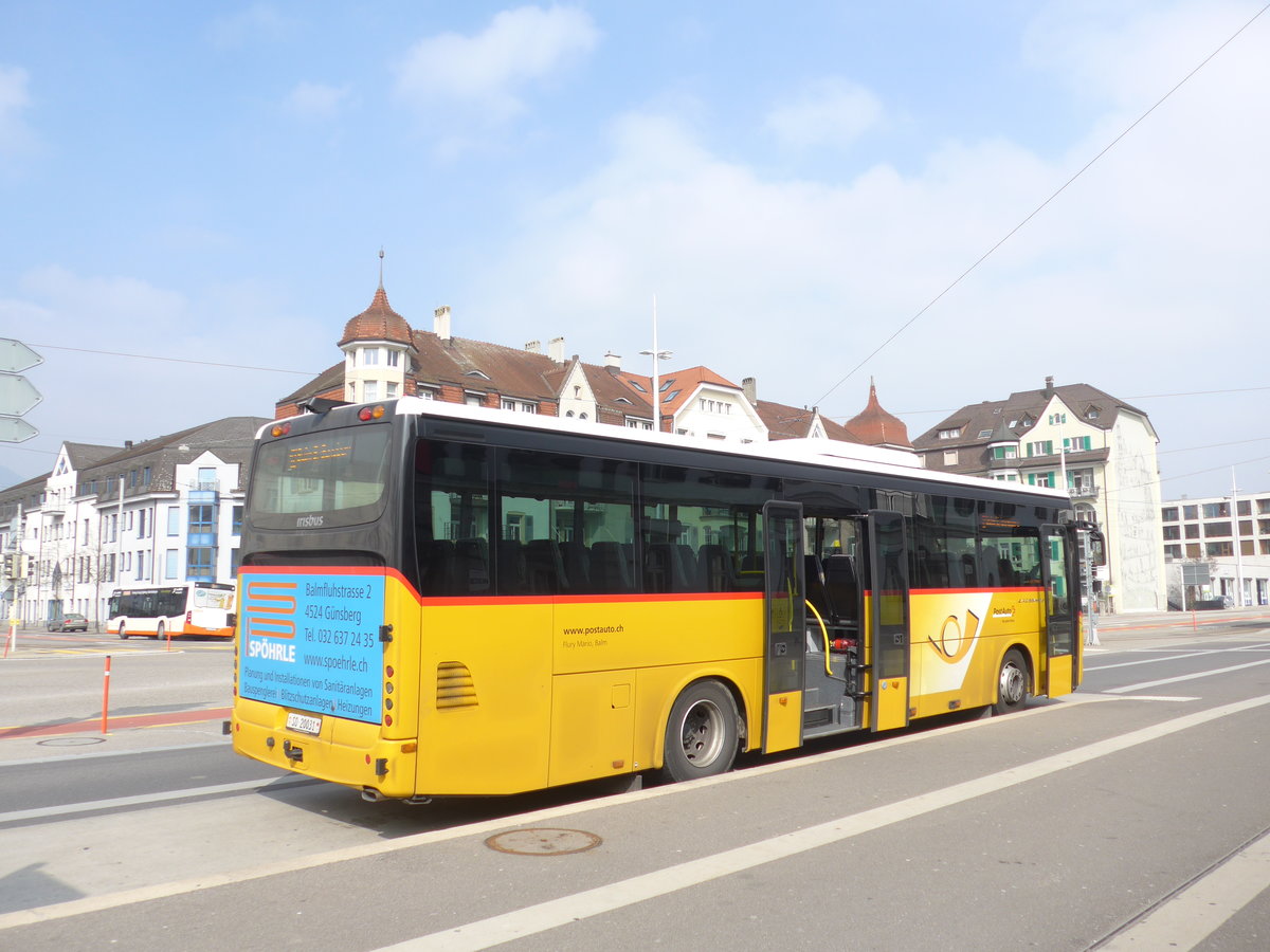 (169'399) - Flury, Balm - SO 20'031 - Irisbus am 21. M�rz 2016 beim Hauptbahnhof Solothurn