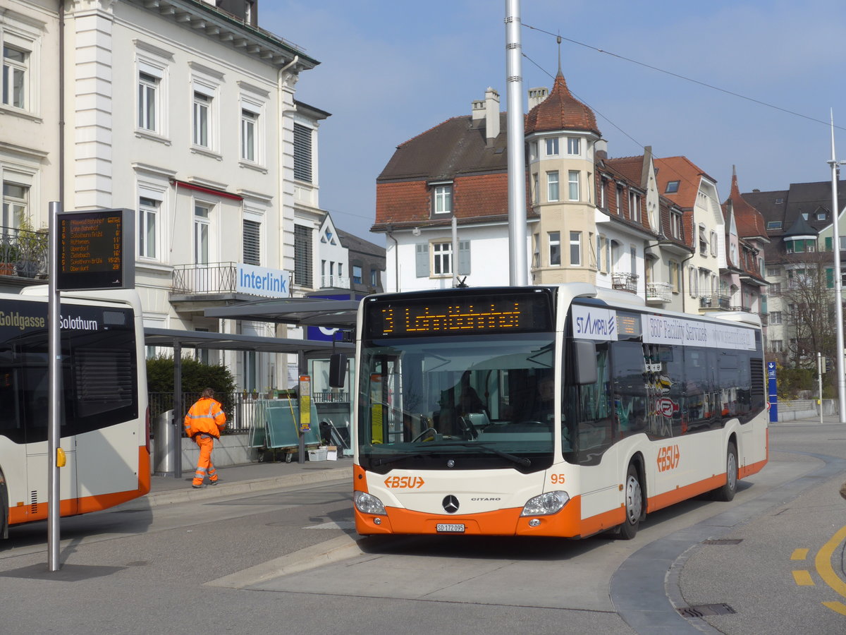 (169'405) - BSU Solothurn - Nr. 95/SO 172'095 - Mercedes am 21. M�rz 2016 beim Hauptbahnhof Solothurn