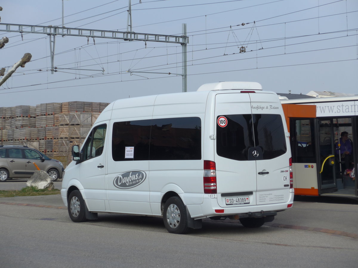 (169'408) - Daybus, Flumenthal - SO 48'389 - Mercedes am 21. M�rz 2016 beim Bahnhof Lohn-L�terkofen (Einsatz RBS)