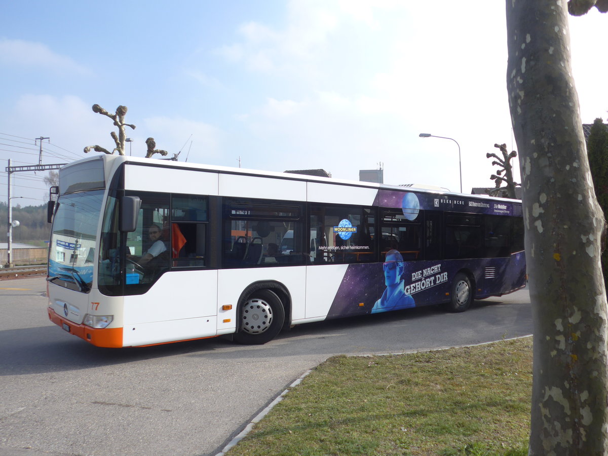 (169'414) - BSU Solothurn - Nr. 77/SO 148'777 - Mercedes am 21. M�rz 2016 beim Bahnhof Lohn-L�terkofen