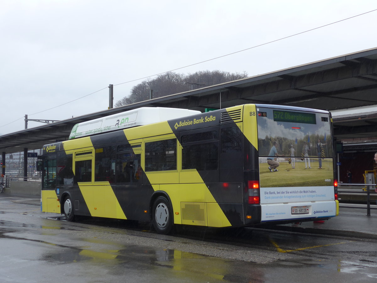 (169'498) - BOGG Wangen b.O. - Nr. 88/SO 68'118 - MAN am 25. M�rz 2016 beim Bahnhof Olten