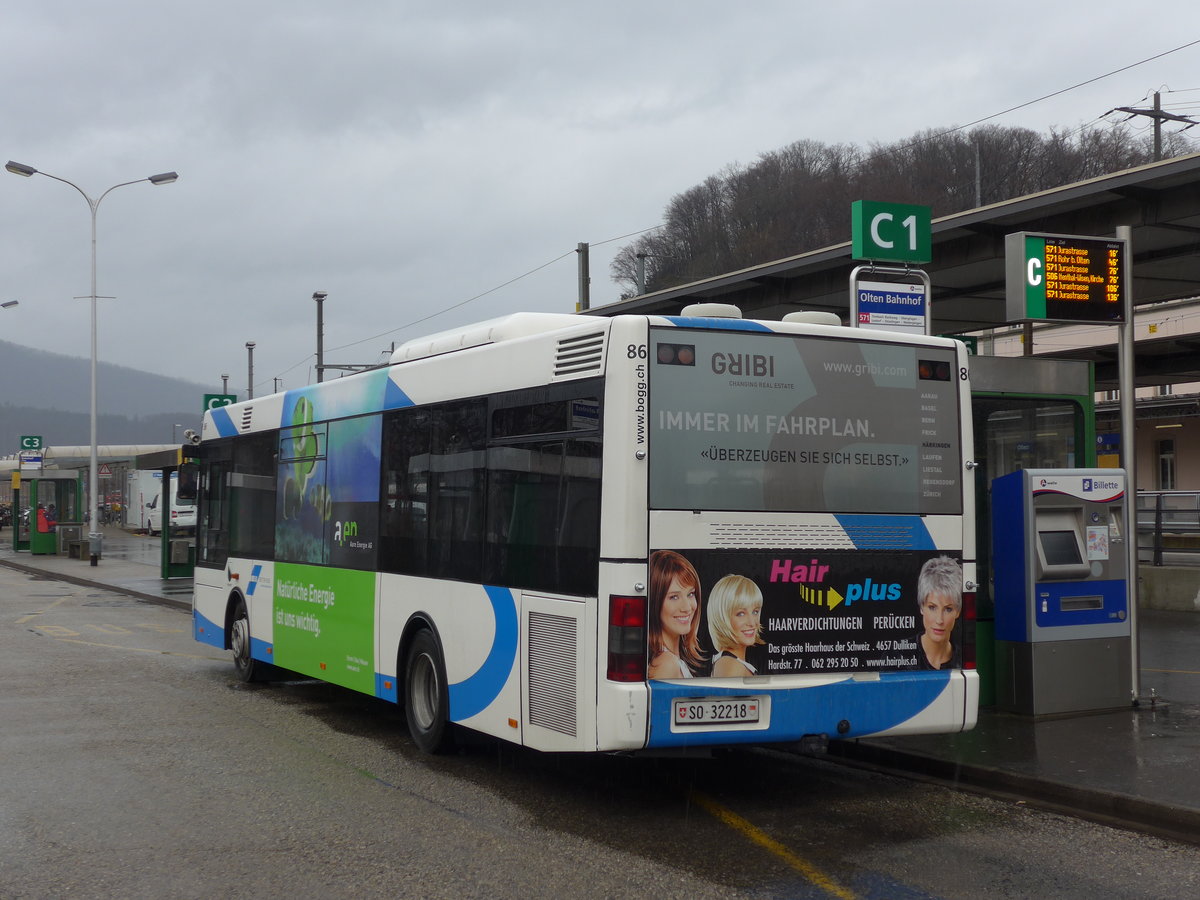 (169'502) - BOGG Wangen b.O. - Nr. 86/SO 32'218 - MAN/G�ppel am 25. M�rz 2016 beim Bahnhof Olten