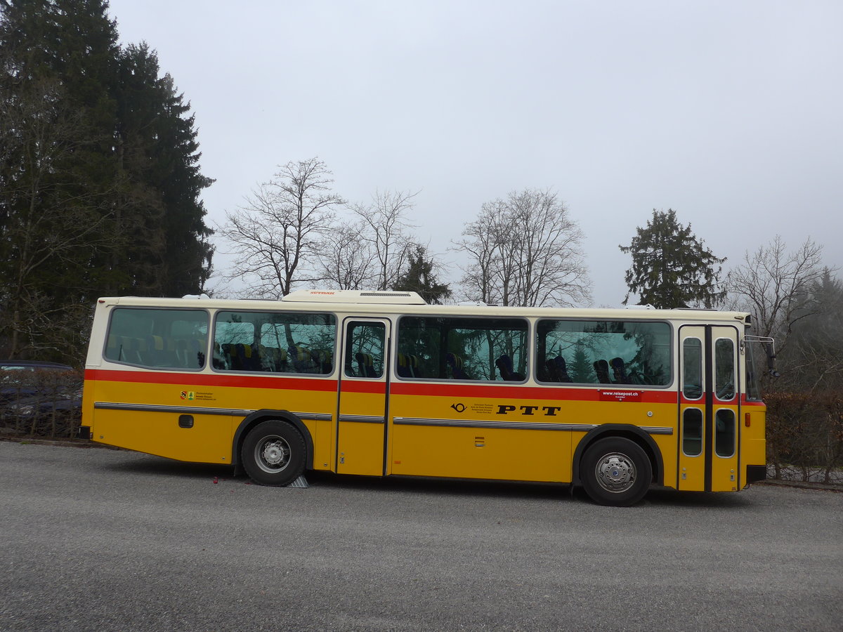 (169'655) - Bernair, M�nsingen - BE 651'182 - Saurer/T�scher (ex Schebath, Lauerz; ex Albin, F�llanden; ex Heim, Flums) am 2. April 2016 in Teufen, Restaurant Waldegg