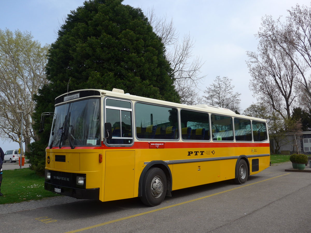 (169'673) - Bernair, M�nsingen - BE 651'182 - Saurer/T�scher (ex Schebath, Lauerz; ex Albin, F�llanden; ex Heim, Flums) am 2. April 2016 in Arbon, Saurermuseum