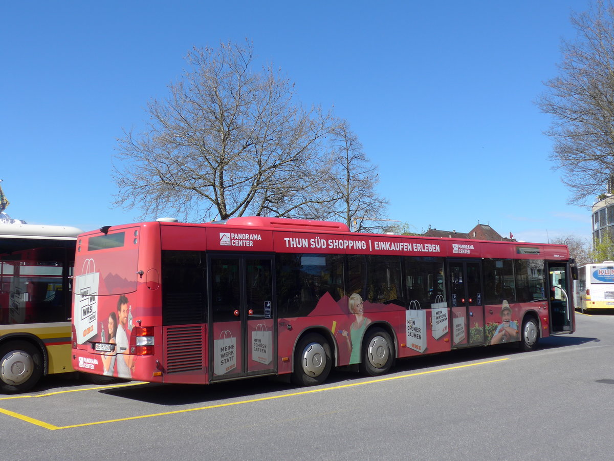 (169'815) - STI Thun - Nr. 160/BE 752'160 - MAN am 11. April 2016 bei der Schiffl�ndte Thun