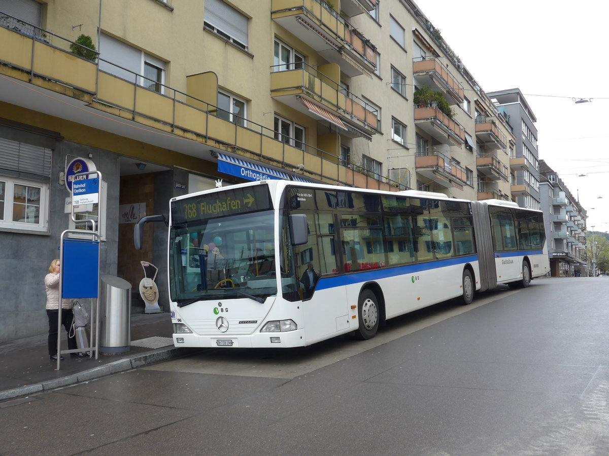 (169'990) - Welti-Furrer, Bassersdorf - Nr. 96/ZH 718'196 - Mercedes am 14. April 2016 beim Bahnhof Z�rich-Oerlikon