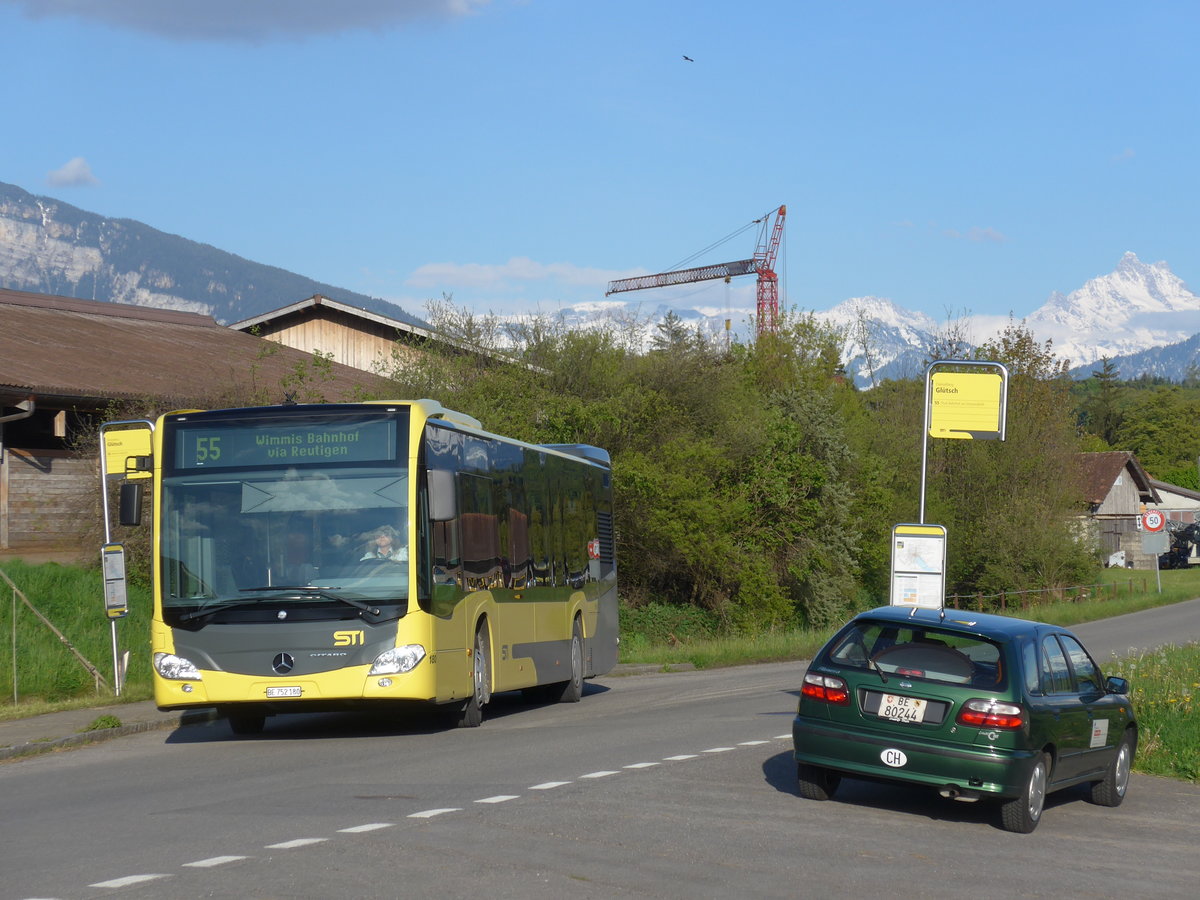 (170'341) - STI Thun - Nr. 180/BE 752'180 - Mercedes am 4. Mai 2016 in Zwieselberg, Gl�tsch