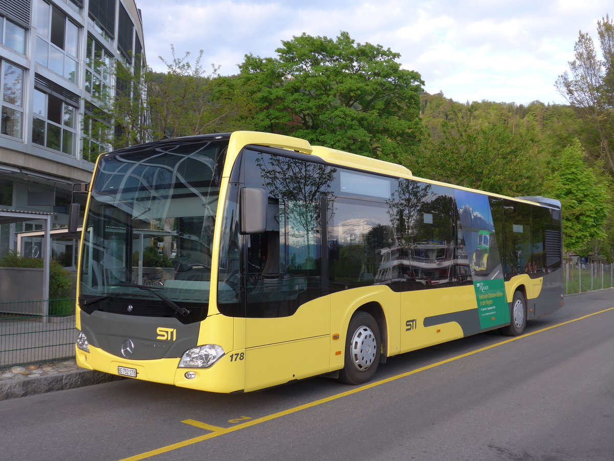 (170'397) - STI Thun - Nr. 178/BE 752'178 - Mercedes am 7. Mai 2016 bei der Schiffl�ndte Thun