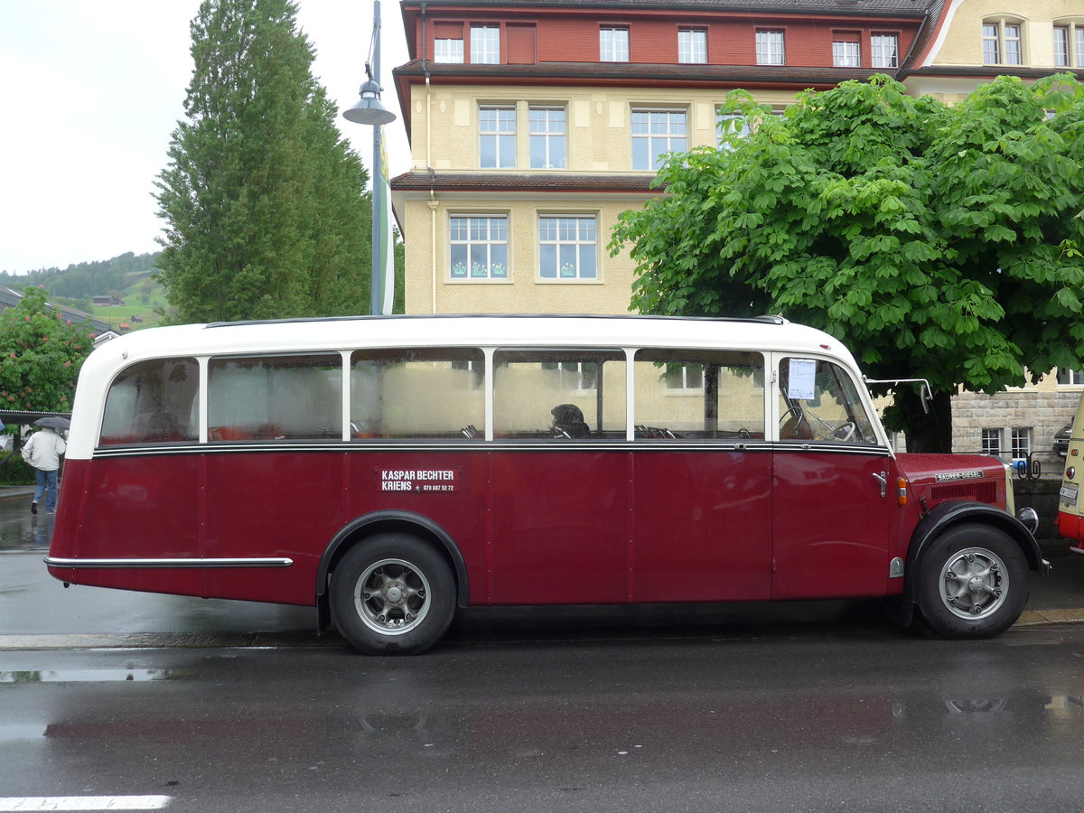 (170'649) - Bechter, Kriens - LU 82'380 - Saurer/Krapf (ex M�nch, D-Marienberg; ex Spirig, Widnau; ex RhV Altst�tten Nr. 33; ex Th�r, Eichberg) am 14. Mai 2016 in Sarnen, OiO