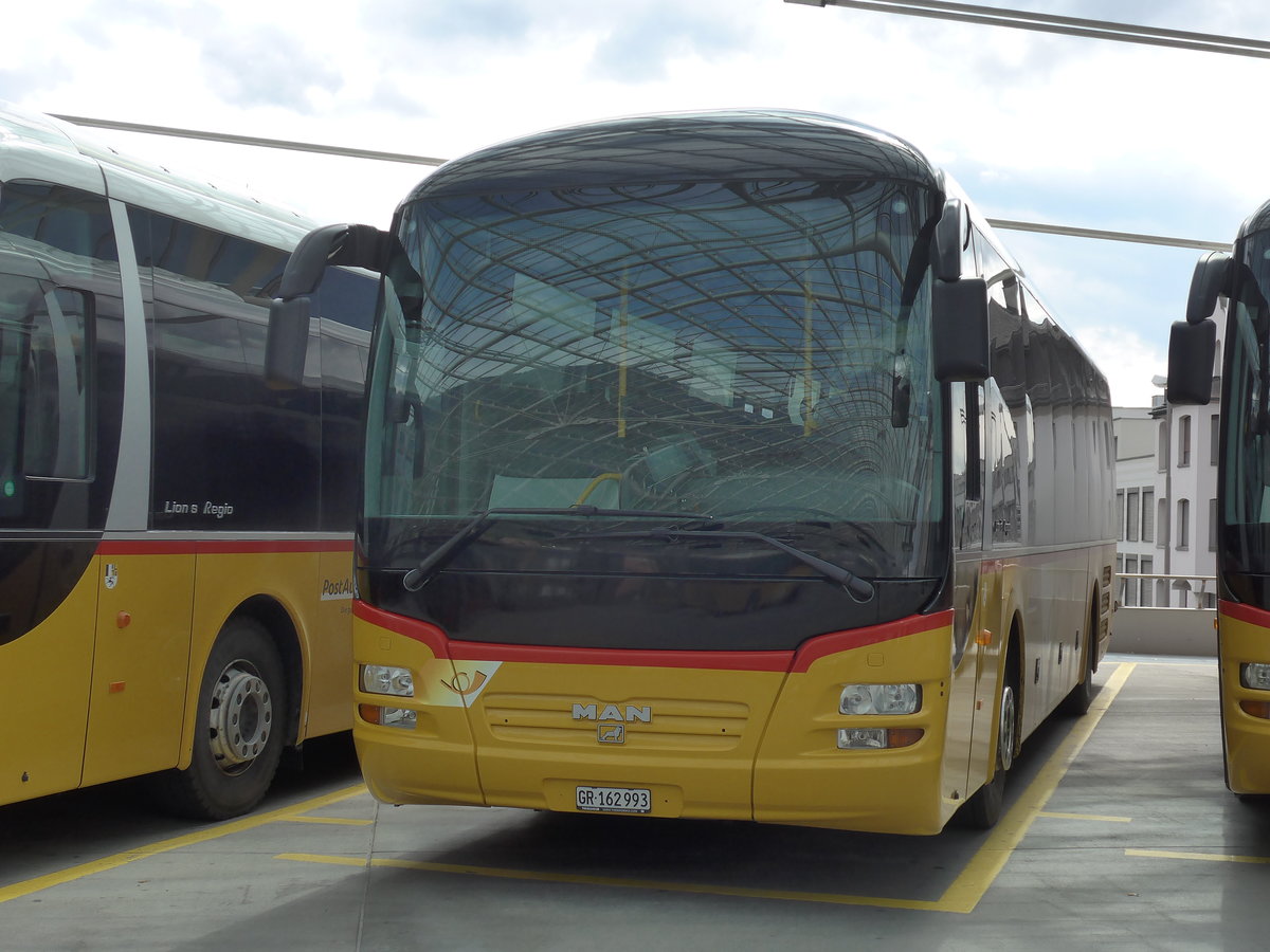 (170'944) - PostAuto Graub�nden - GR 162'993 - MAN am 16. Mai 2016 in Chur, Postautostation