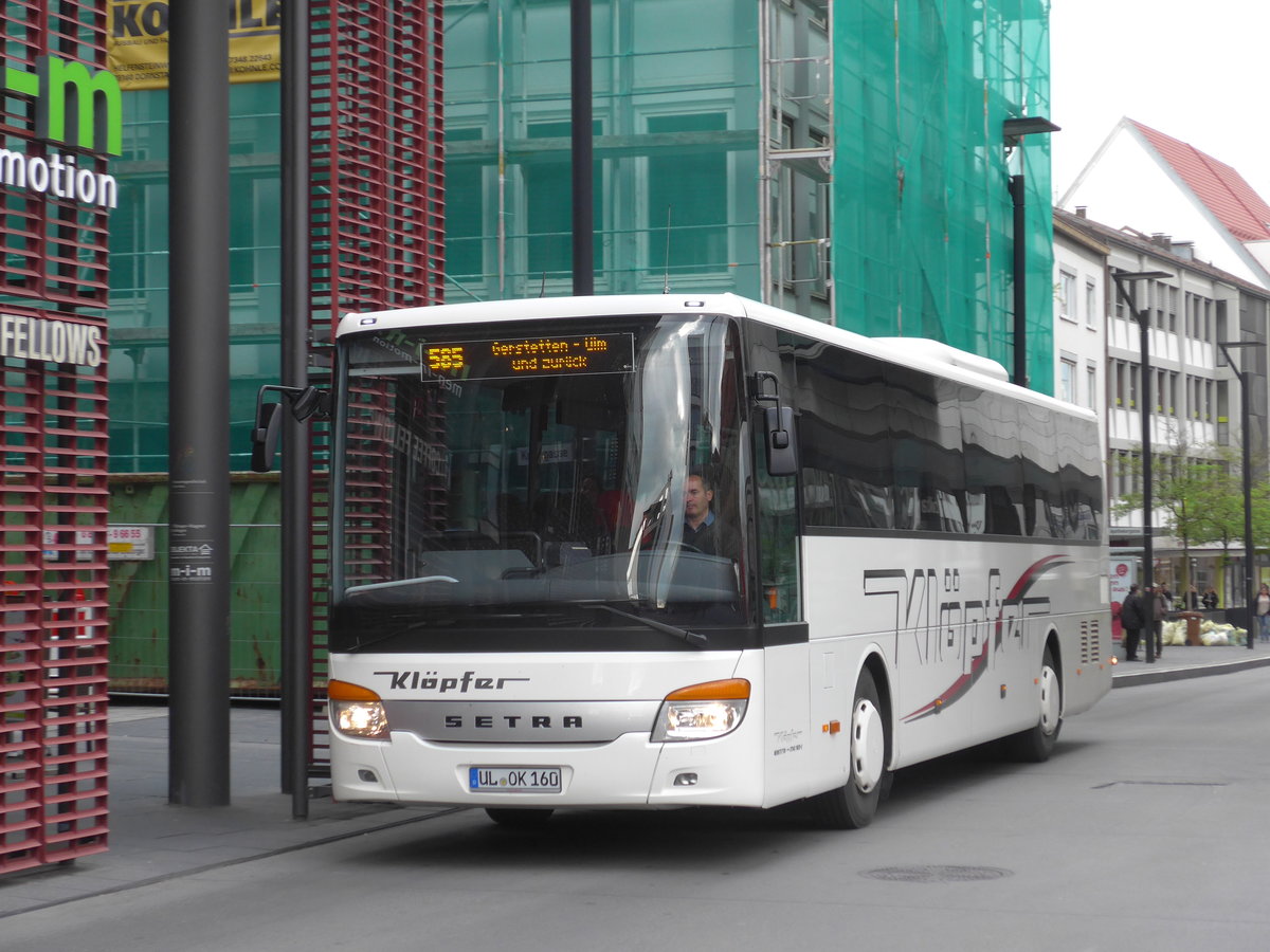 (171'055) - Kl�pfer, Neenstetten - UL-OK 160 - Setra am 19. Mai 2016 in Ulm, Rathaus Ulm