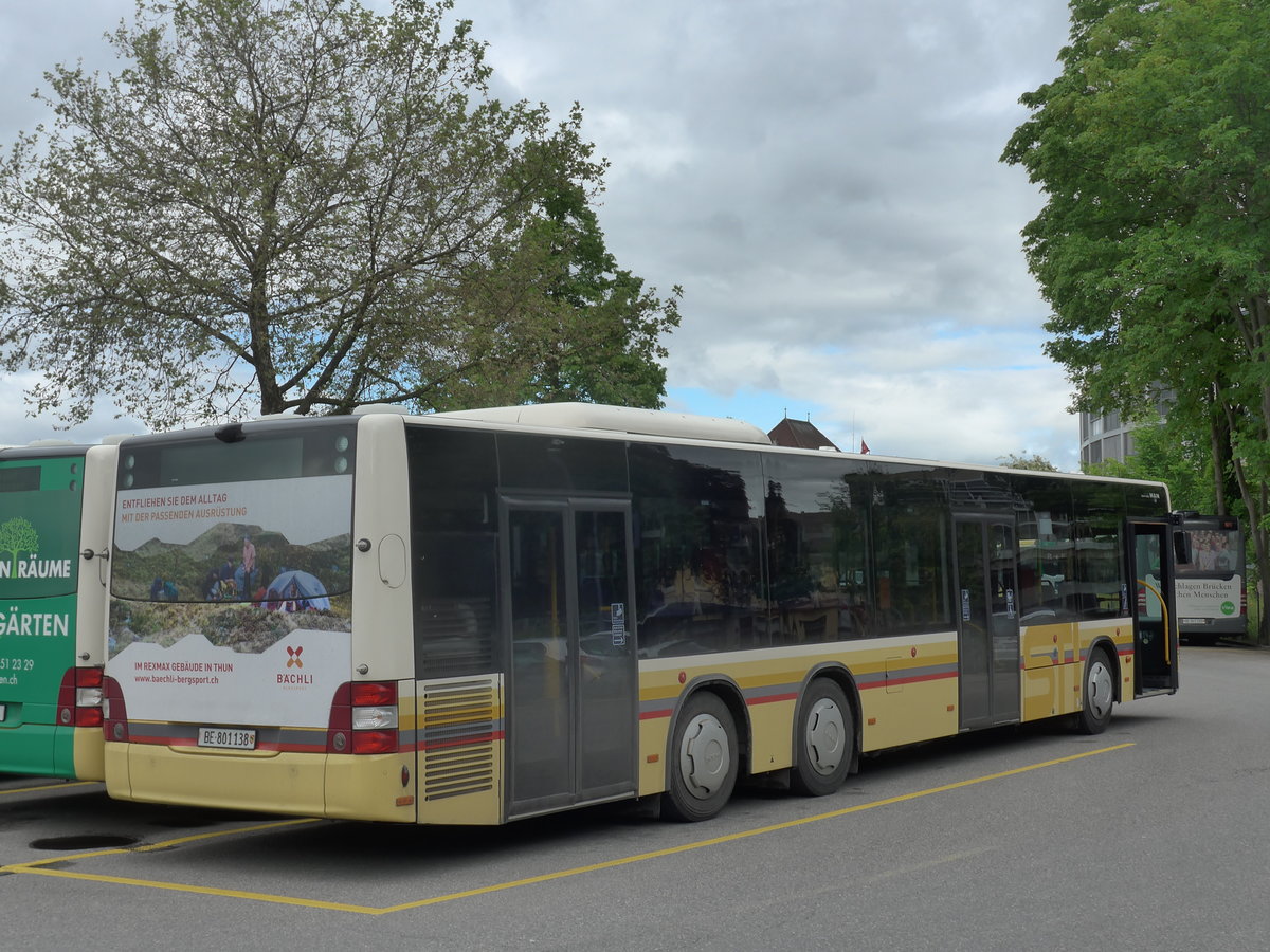 (171'529) - STI Thun - Nr. 138/BE 801'138 - MAN am 30. Mai 2016 bei der Schiffl�ndte Thun