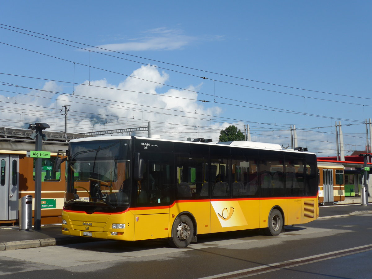 (171'952) - TPC Aigle - VS 364'705 - MAN/G�ppel (ex Evasion, St-Maurice) am 25. Juni 2016 beim Bahnhof Aigle