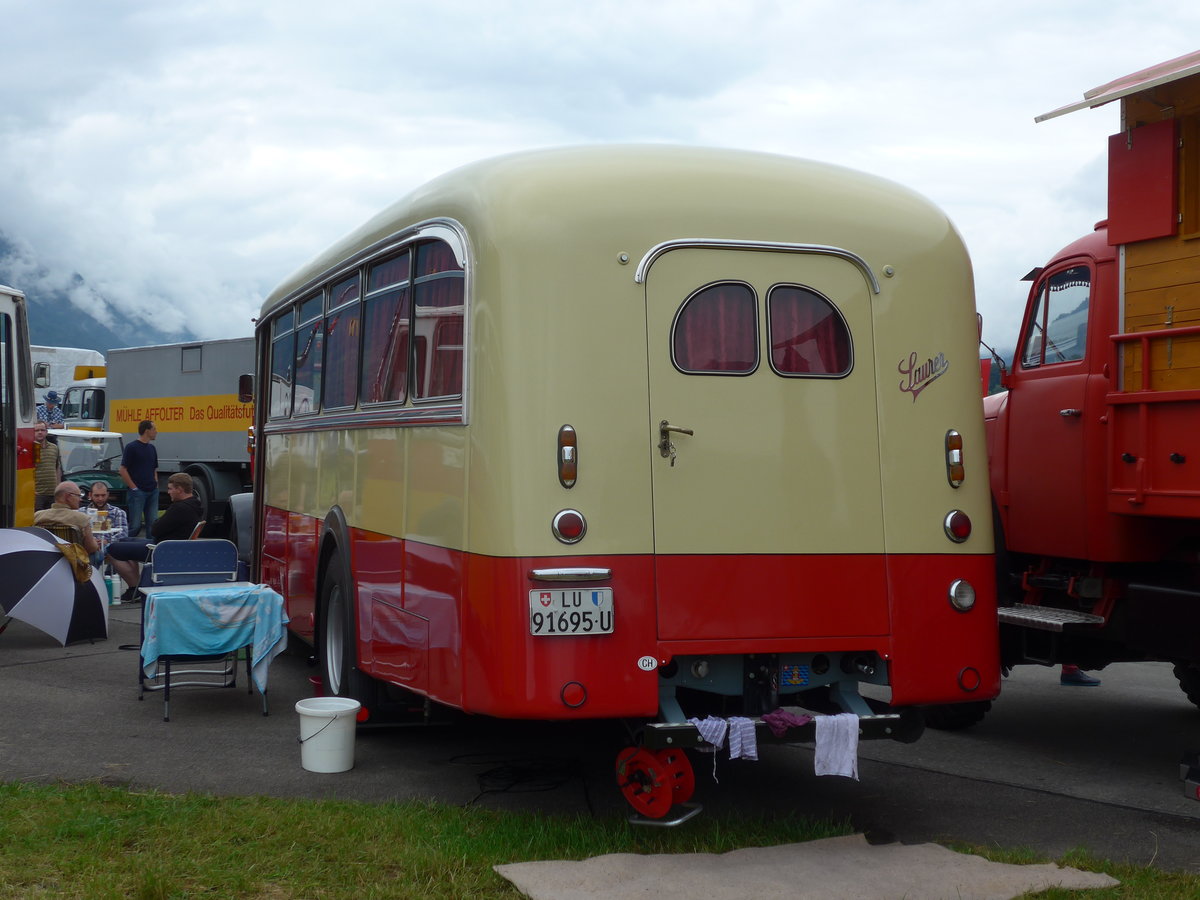 (172'468) - Imfeld, Sachseln - LU 91'695 U - Saurer/T�scher (ex L�tscher, Neuheim) am 26. Juni 2016 in Interlaken, Flugplatz