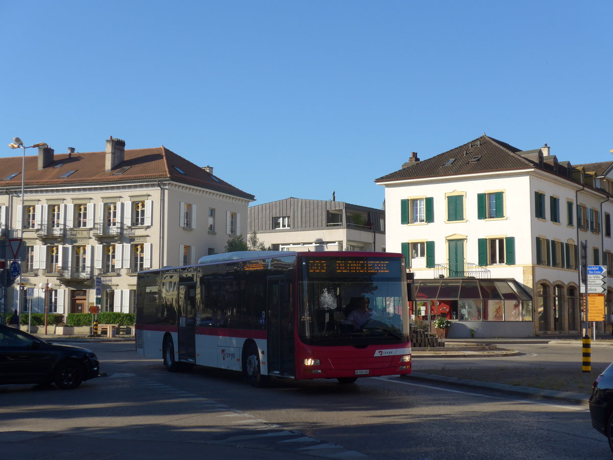 (173'138) - TRAVYS Yverdon - VD 550'345 - MAN am 19. Juli 2016 beim Bahnhof Yverdon
