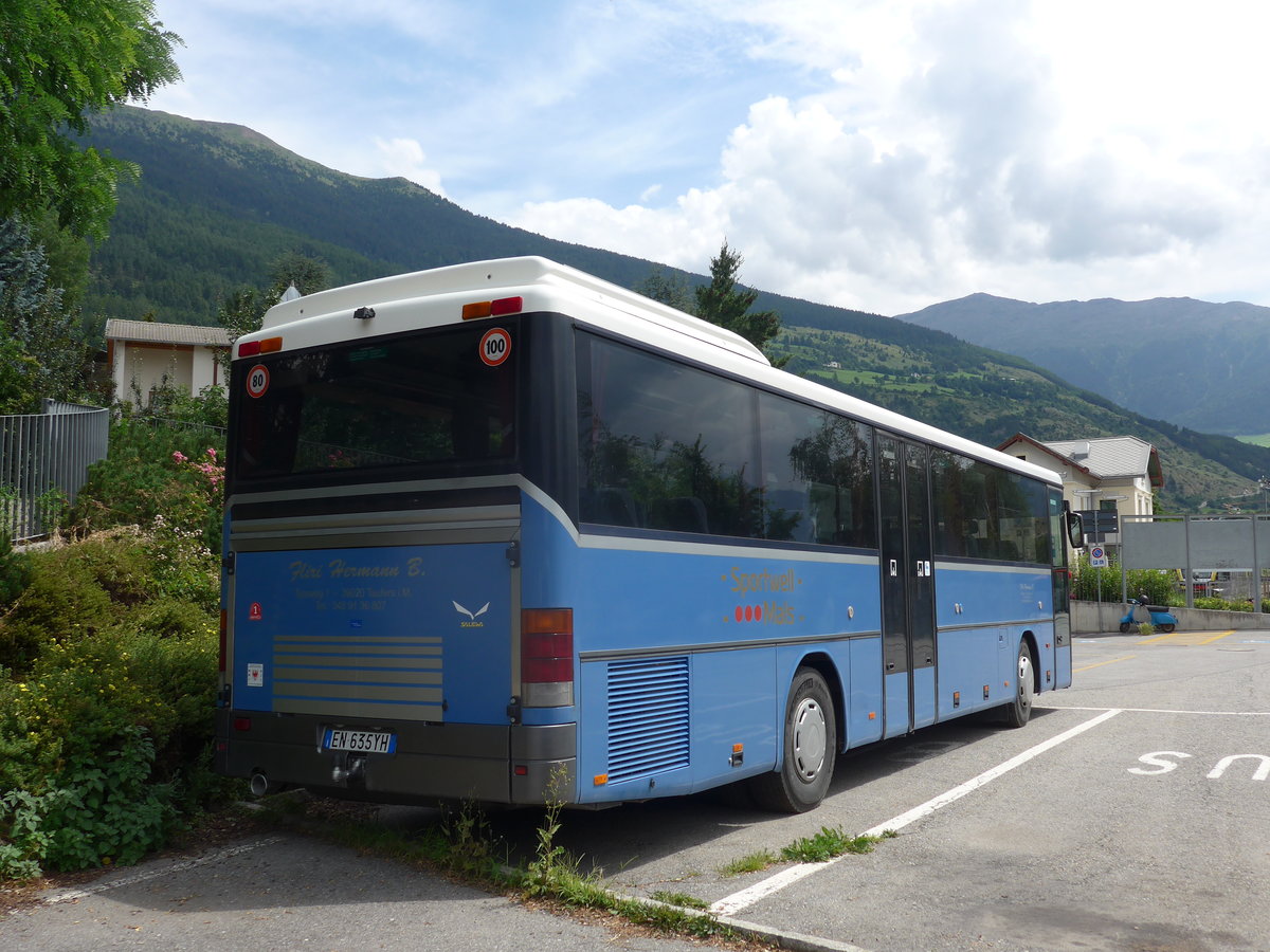 (173'330) - Fliri, Taufers - EN-635 YH - Setra (ex Terretaz, CH-Zernez; ex PostAuto Graub�nden/CH; ex P 26'017) am 24. Juli 2016 beim Bahnhof Mals