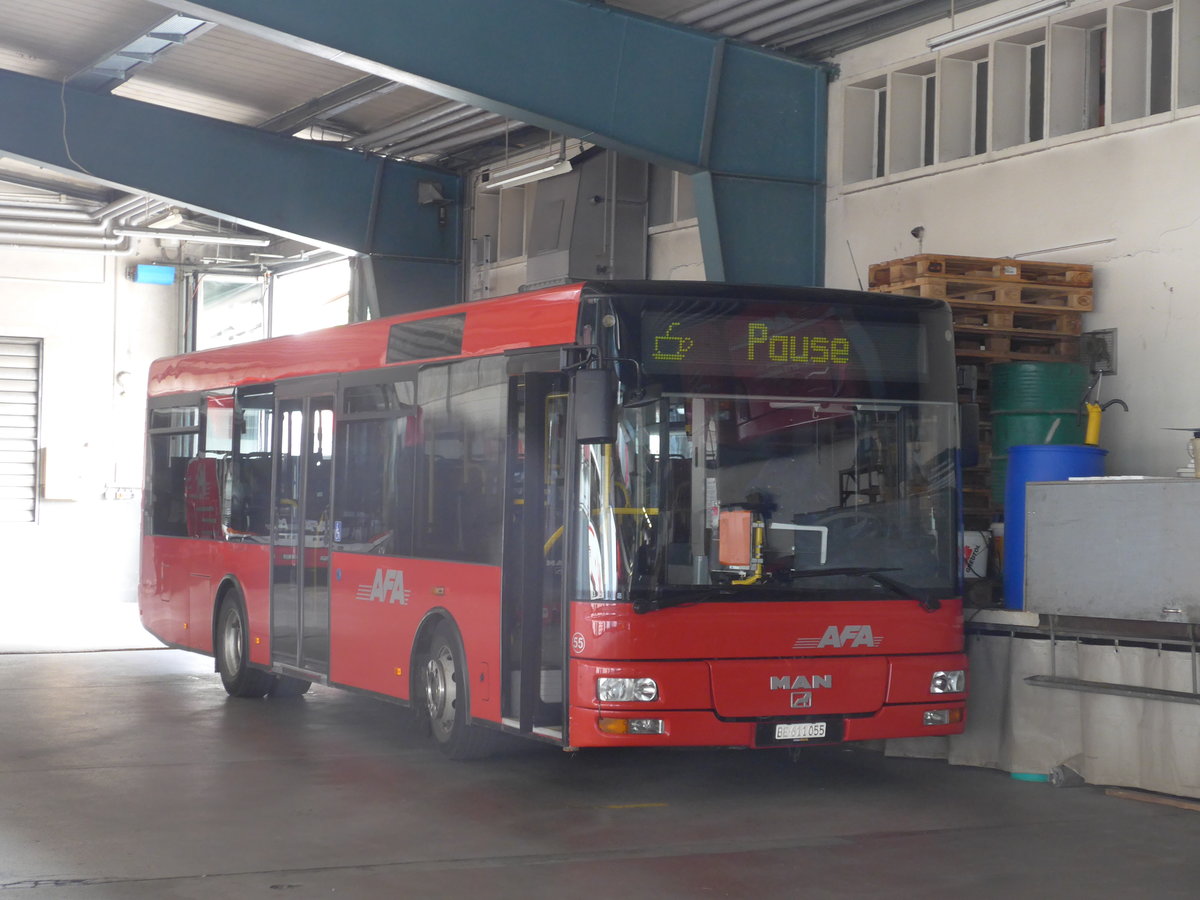 (173'534) - AFA Adelboden - Nr. 55/BE 611'055 - MAN/G�ppel am 31. Juli 2016 im Autobahnhof Adelboden