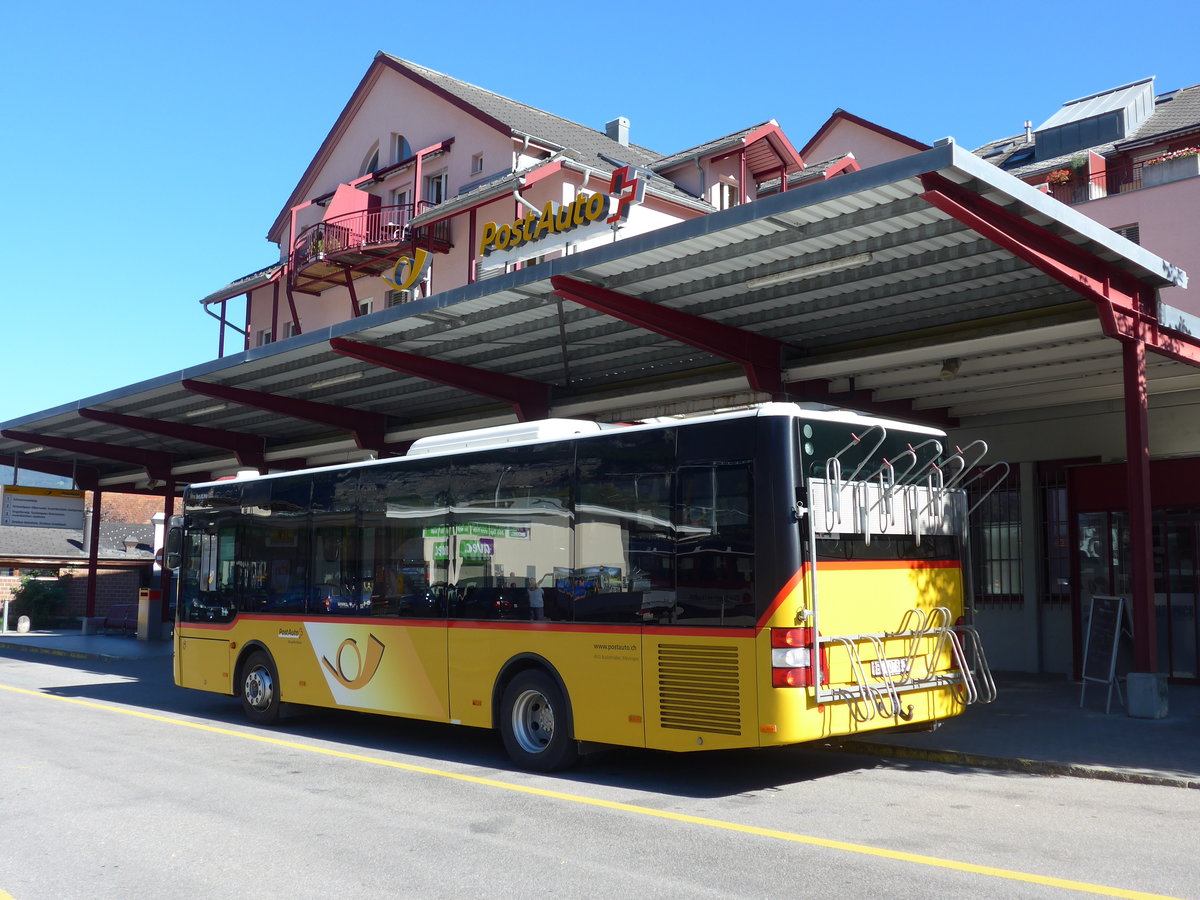 (173'713) - AVG Meiringen - Nr. 62/BE 407'862 - MAN/G�ppel am 8. August 2016 in Meiringen, Postautostation