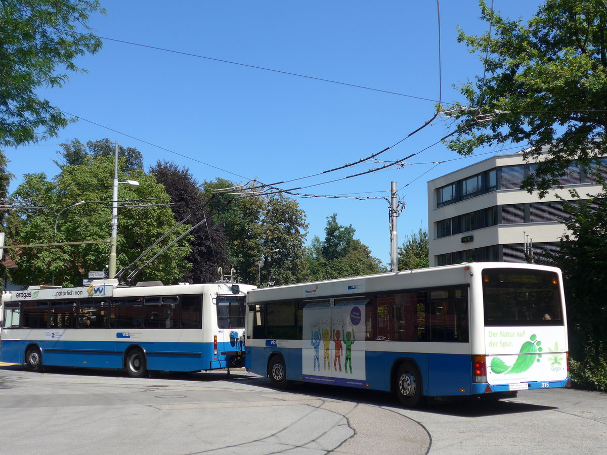 (173'768) - VBL Luzern - Nr. 315 - Lanz+Marti/Hess Personenanh�nger am 8. August 2016 in Luzern, Maihof