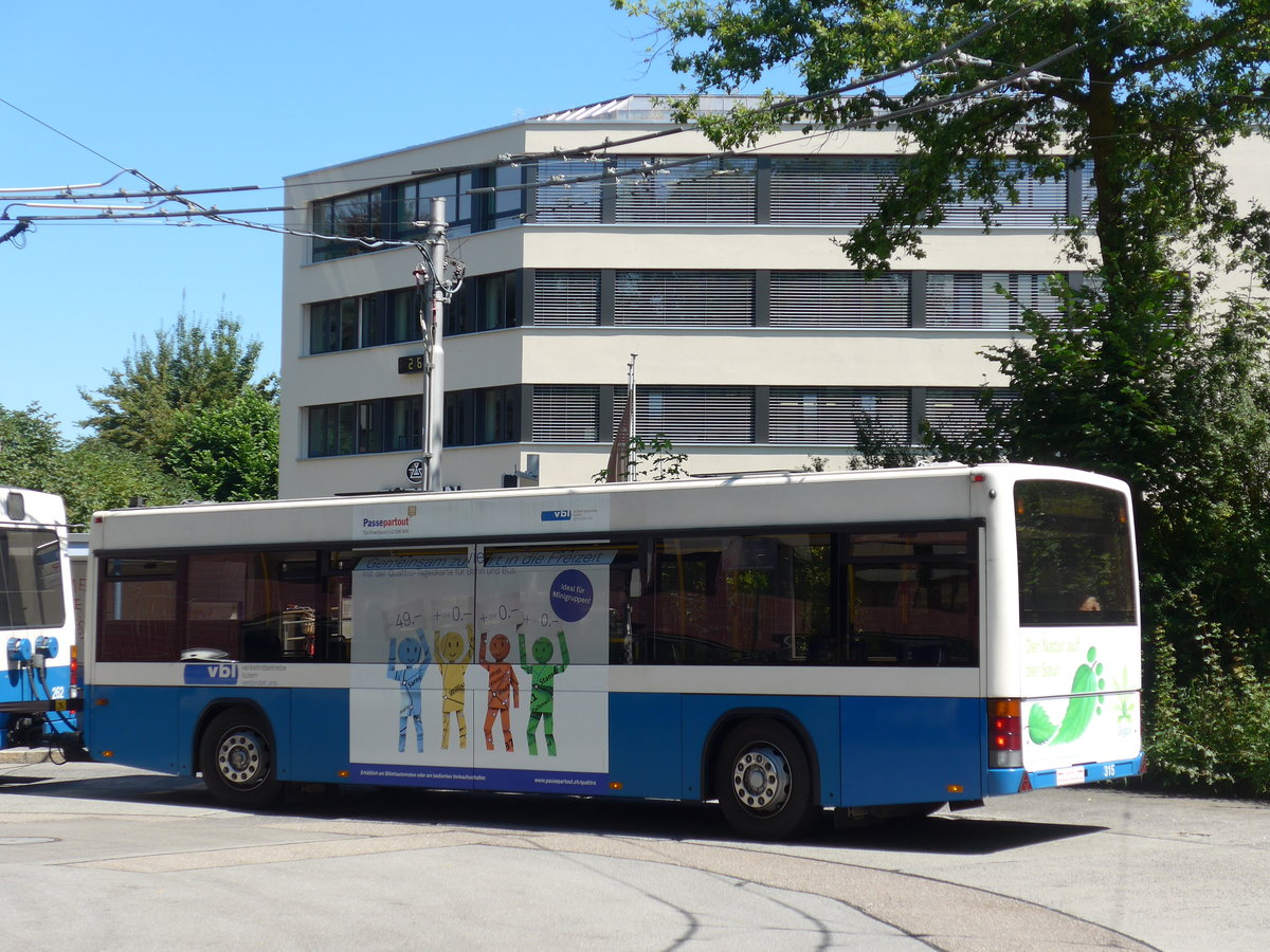 (173'771) - VBL Luzern - Nr. 315 - Lanz+Marti/Hess Personenanh�nger am 8. August 2016 in Luzern, Maihof