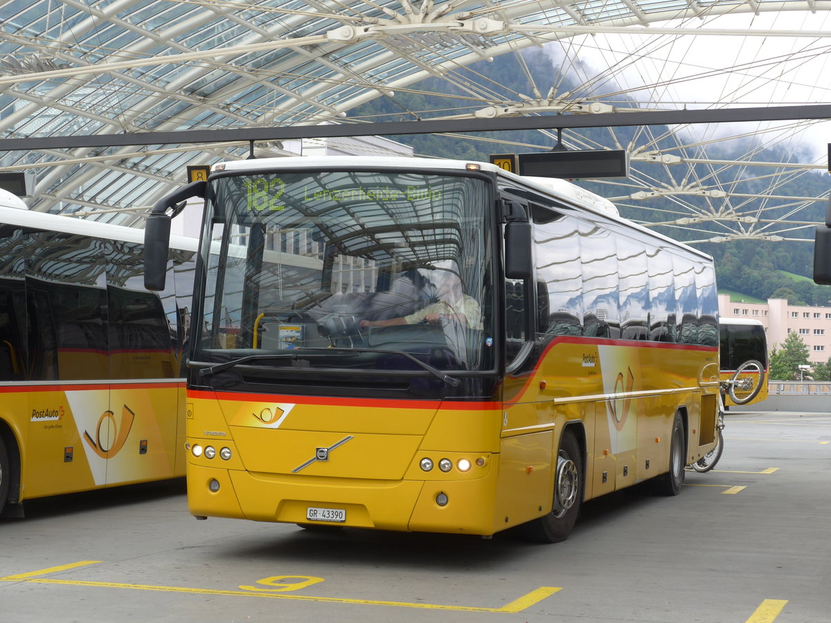 (174'136) - Demarmels, Salouf - GR 43'390 - Volvo (ex PostAuto Graub�nden) am 21. August 2016 in Chur, Postautostation
