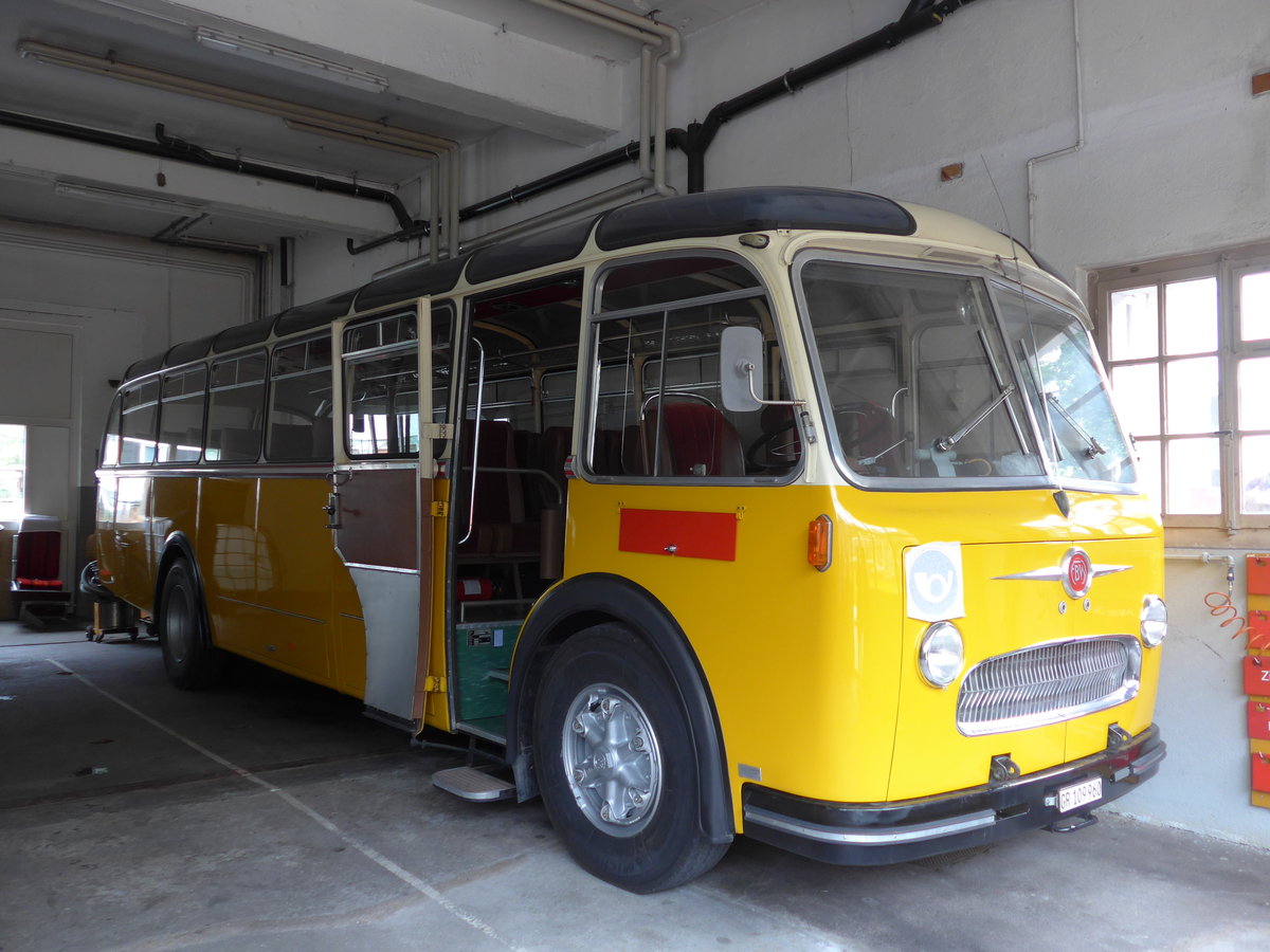 (174'151) - Urech, Zurzach - GR 109'960 - FBW/R&J (ex Suter, Frick; ex M+79'523; ex K�bli, Gstaad) am 21. August 2016 in Andeer, Garage Mark