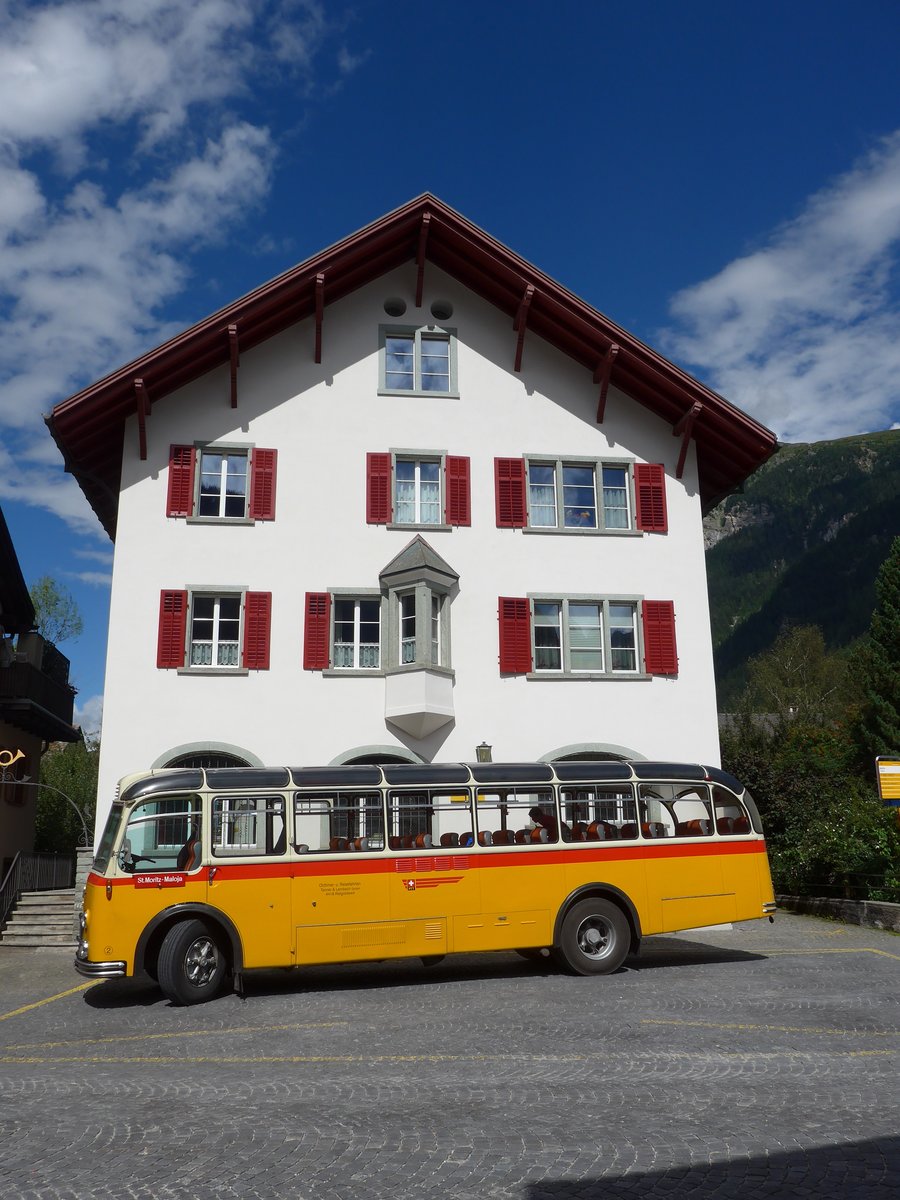 (174'236) - Tanner&Lambach, Reigoldswil - Nr. 2/BL 24'059 - FBW/R&J (ex Hunziker, R�schlikon; ex P 24'059; ex P 21'559) am 21. August 2016 in Andeer, Posta