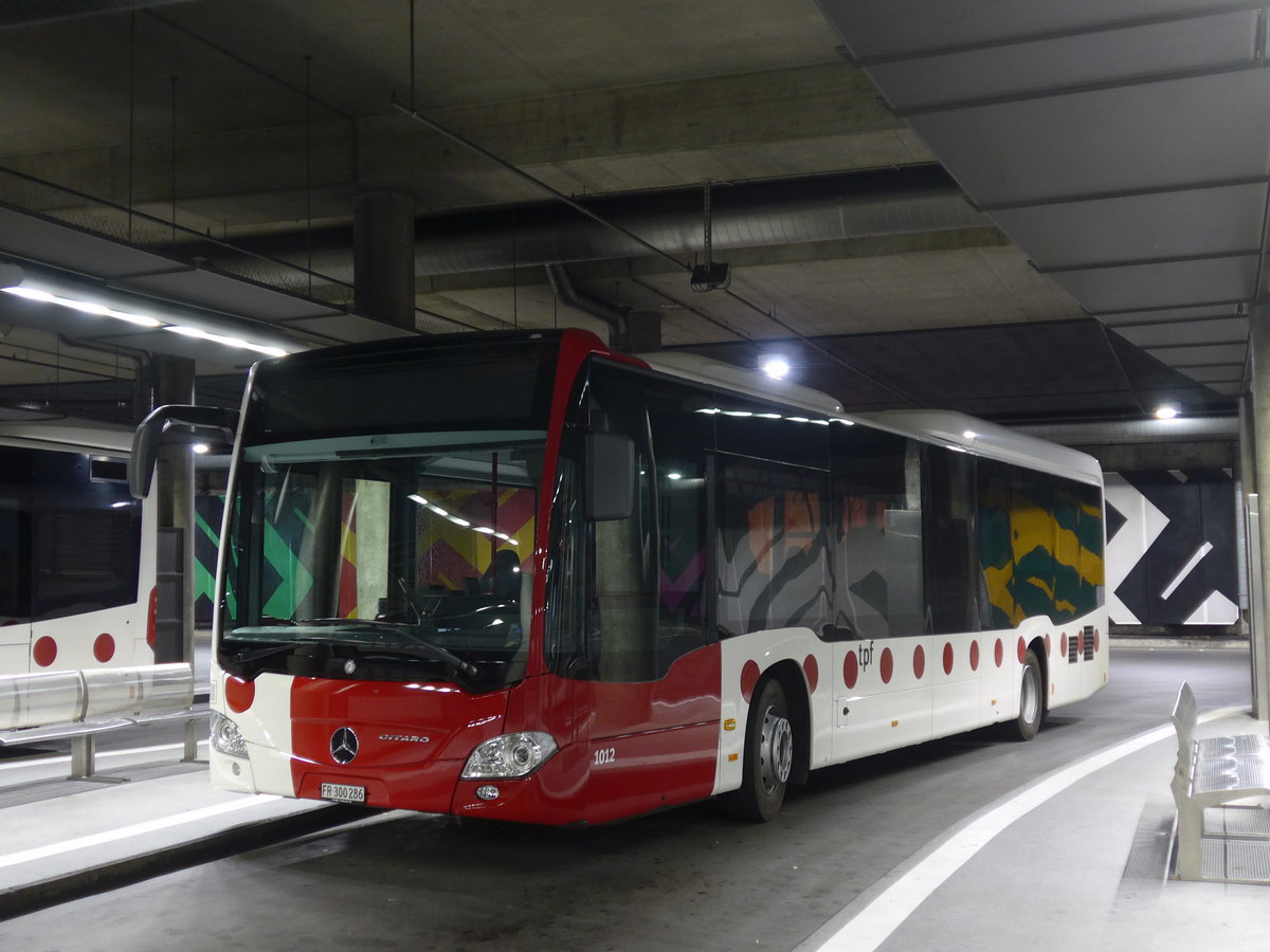 (174'311) - TPF Fribourg - Nr. 1012/FR 300'286 - Mercedes am 28. August 2016 in Fribourg, Busbahnhof