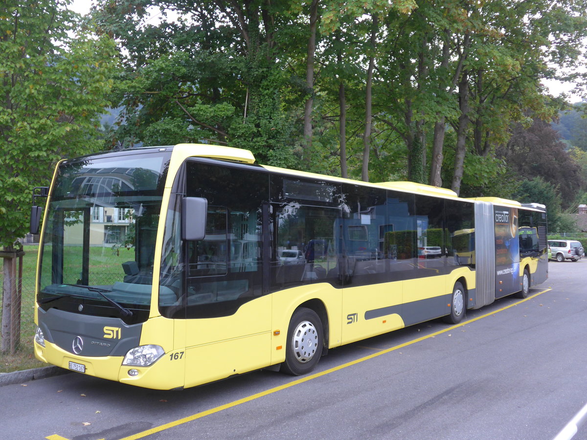 (174'932) - STI Thun - Nr. 167/BE 752'167 - Mercedes am 15. September 2016 bei der Schiffl�ndte Thun