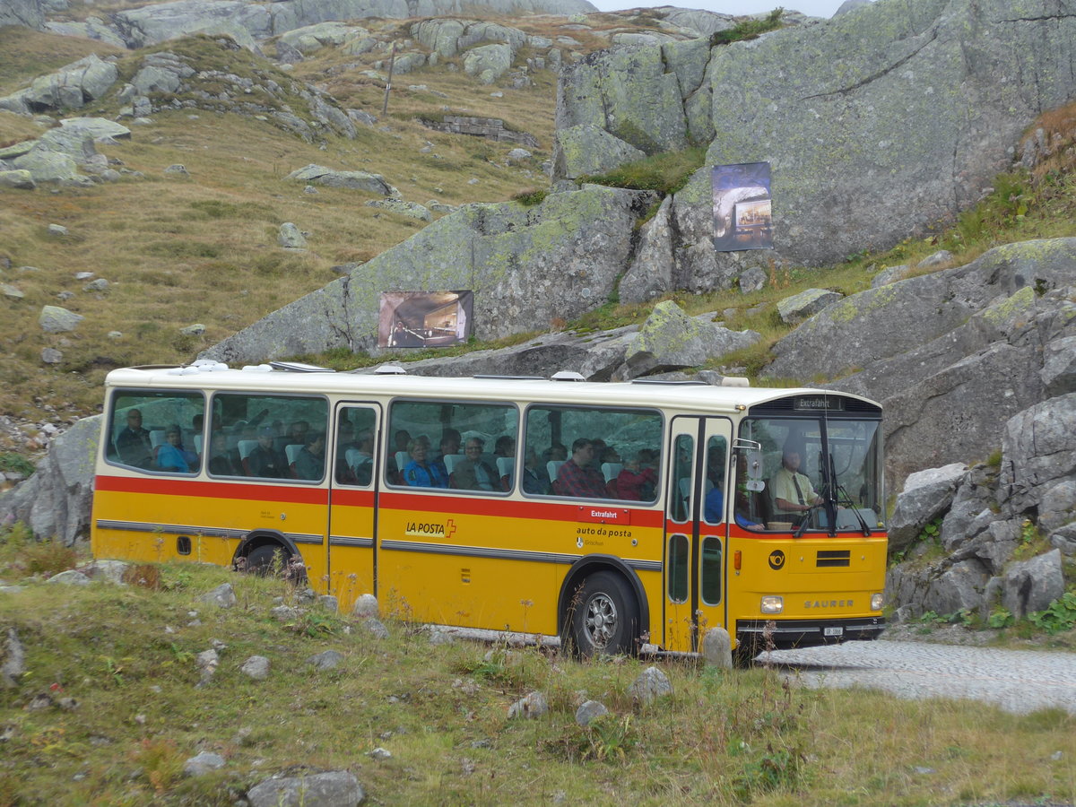 (175'028) - Mark, Andeer - GR 1866 - Saurer/R&J (ex PostAuto Graub�nden; ex P 24'350) am 18. September 2016 am Gotthard, Alte Tremolastrasse