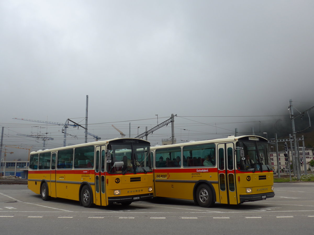 (175'031) - Mark, Andeer - GR 1866 - Saurer/R&J (ex PostAuto Graub�nden; ex P 24'350) am 18. September 2016 beim Bahnhof Andermatt