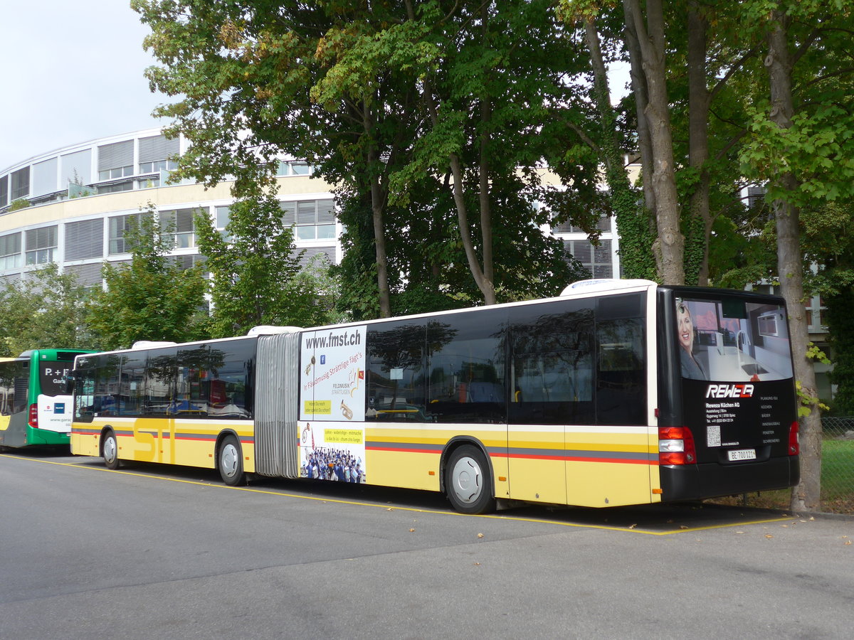 (175'055) - STI Thun - Nr. 121/BE 700'121 - MAN am 20. September 2016 bei der Schiffl�ndte Thun
