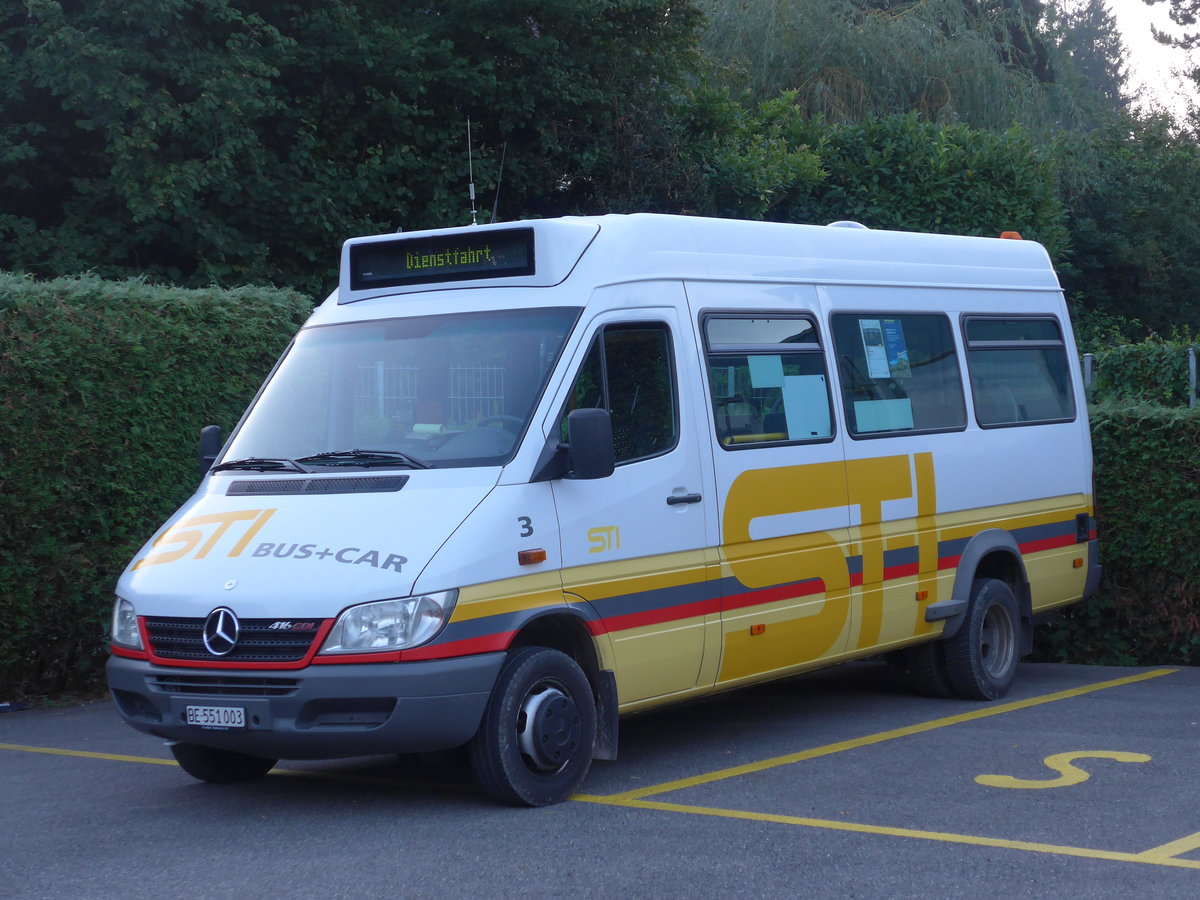 (175'069) - STI Thun - Nr. 3/BE 551'003 - Mercedes am 24. September 2016 bei der Schiffl�ndte Thun