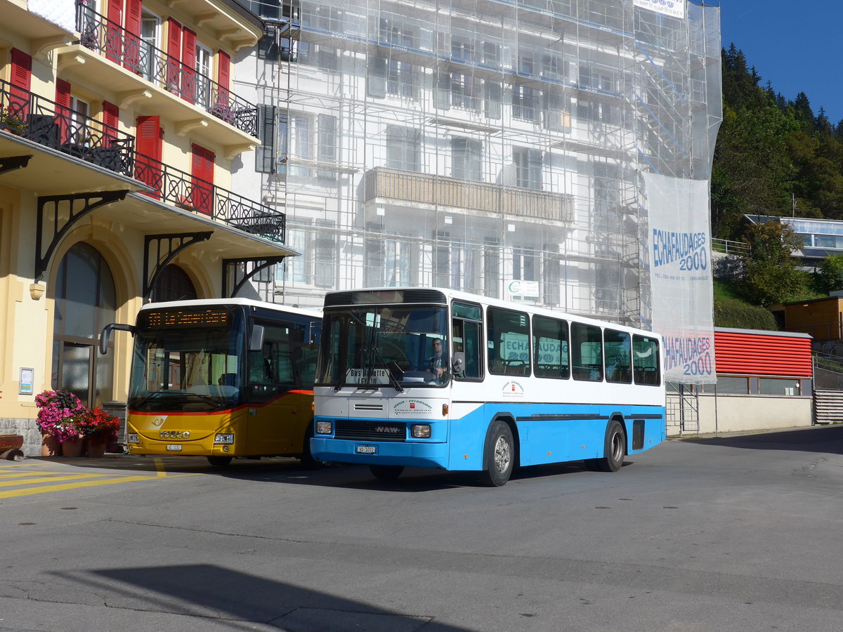 (175'087) - Leysin-Excursions, Leysin - VD 1011 - NAW/Hess (ex RTB Altst�tten Nr. 48) am 24. September 2016 beim Bahnhof Leysin-Feydey