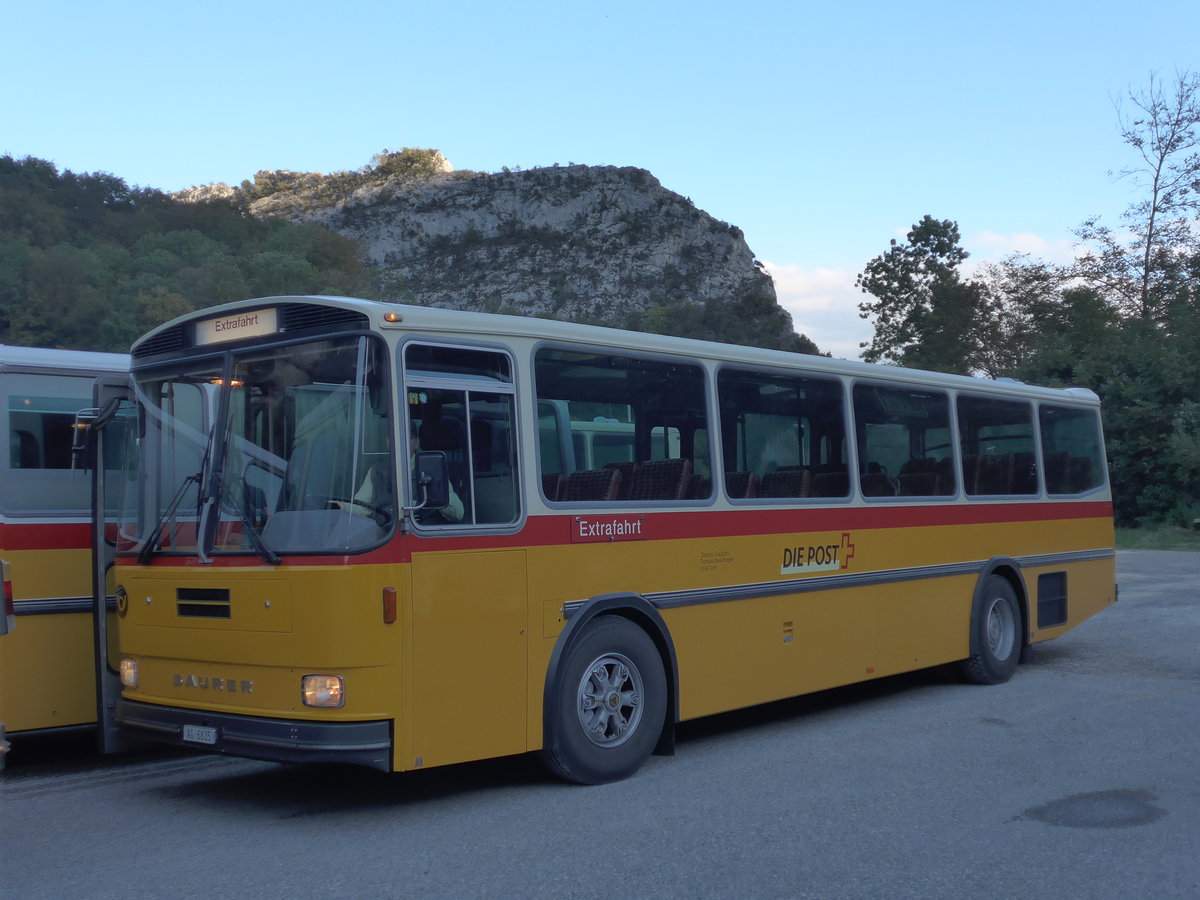 (175'411) - Gautschi, Suhr - AG 6835 - Saurer/T�scher (ex L�tscher, Neuheim Nr. 200; ex Cartek, Regensdorf; ex P 25'822) am 2. Oktober 2016 in Oensingen, Bad Klus