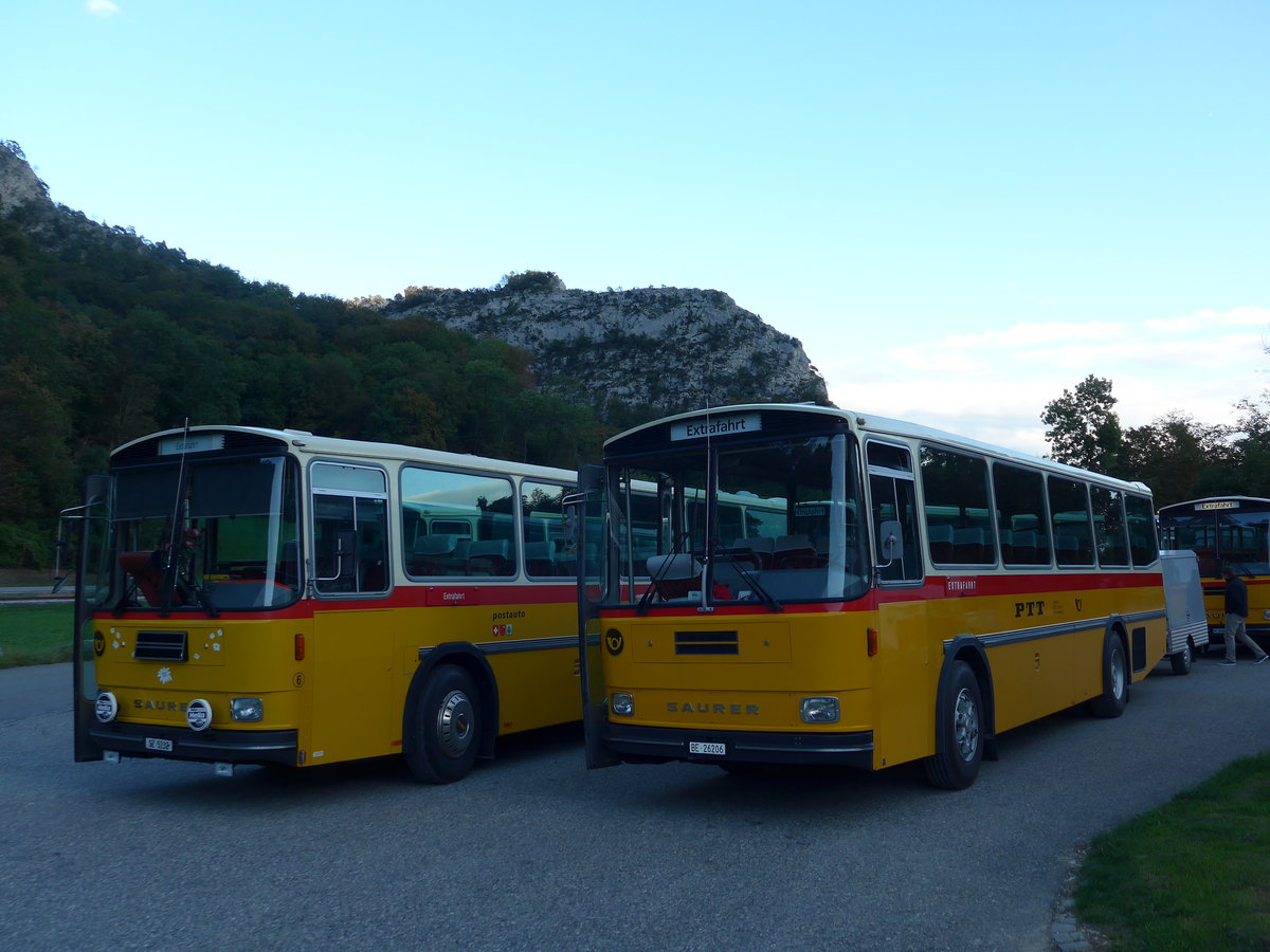 (175'417) - Schmid, Th�rishaus - BE 26'206 - Saurer/T�scher (ex P 24'244) am 2. Oktober 2016 in Oensingen, Bad Klus