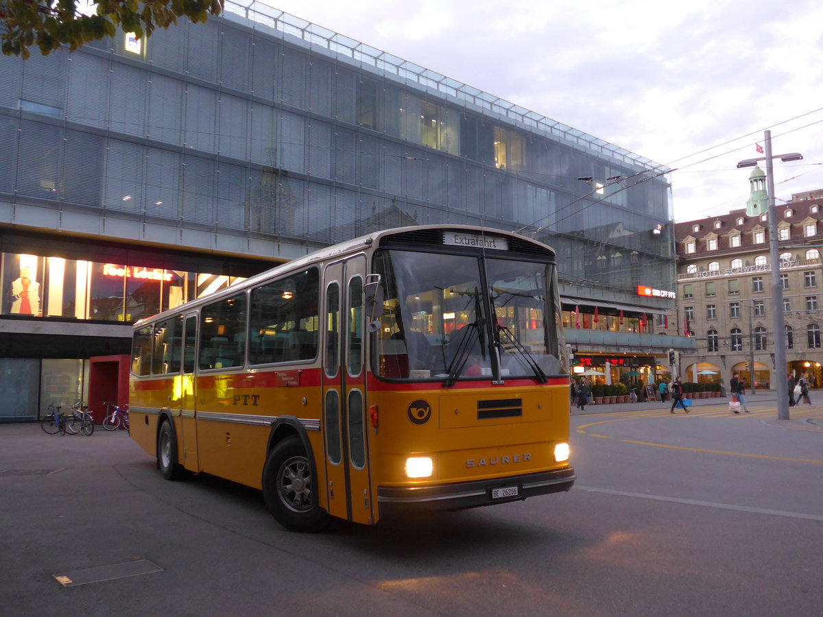 (175'427) - Schmid, Th�rishaus - BE 26'206 - Saurer/T�scher (ex P 24'244) am 2. Oktober 2016 beim Bahnhof Bern