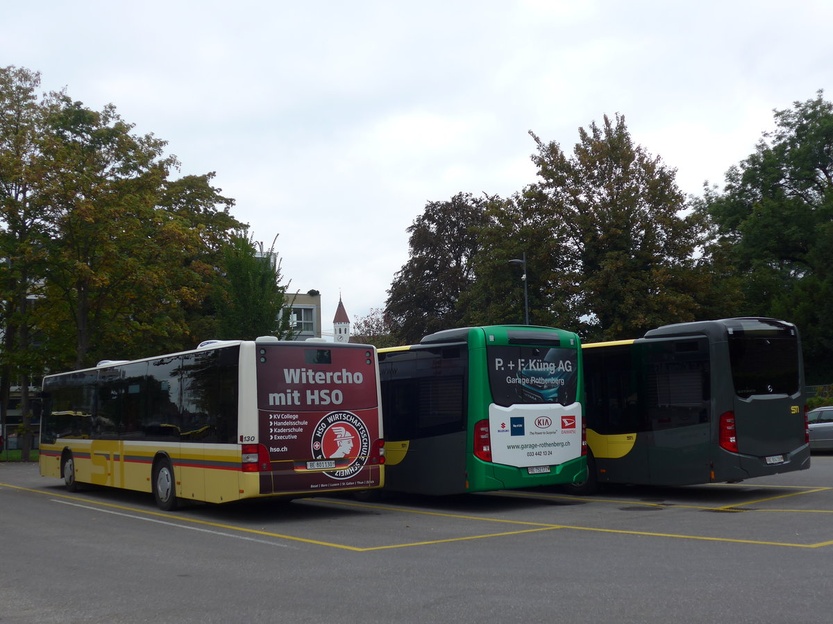 (175'436) - STI Thun - Nr. 130/BE 801'130 - MAN am 5. Oktober 2016 bei der Schiffl�ndte Thun