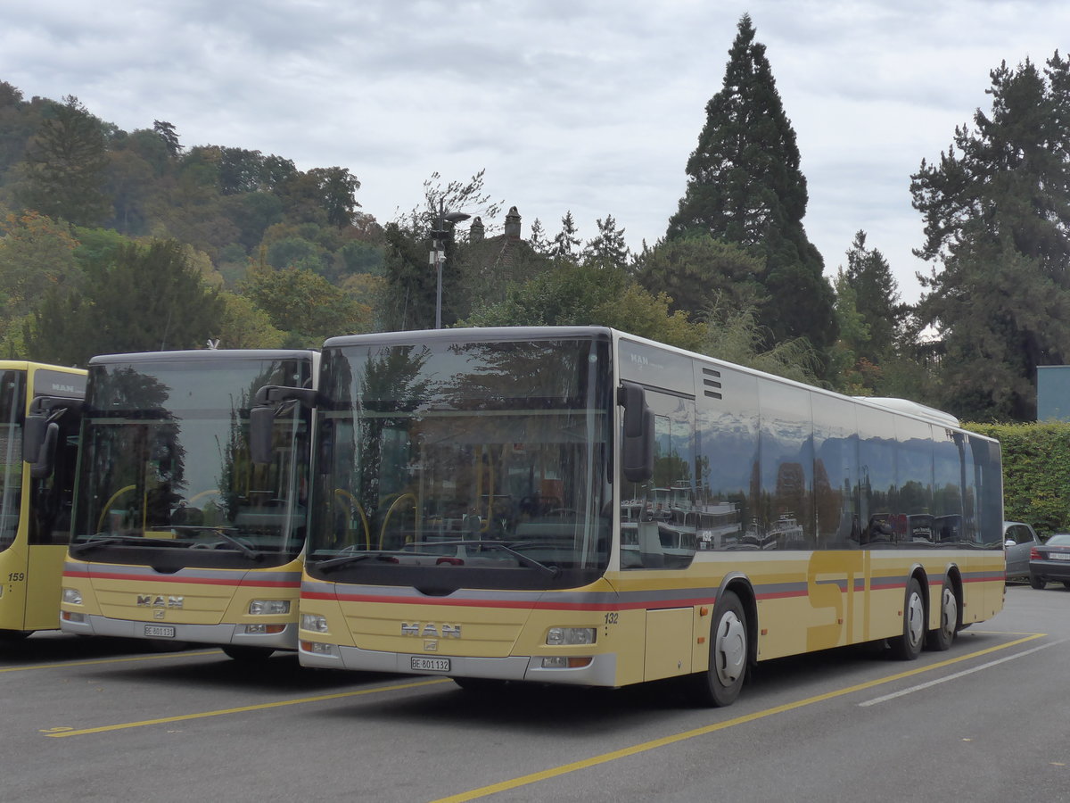 (175'696) - STI Thun - Nr. 132/BE 801'132 - MAN am 17. Oktober 2016 bei der Schiffl�ndte Thun