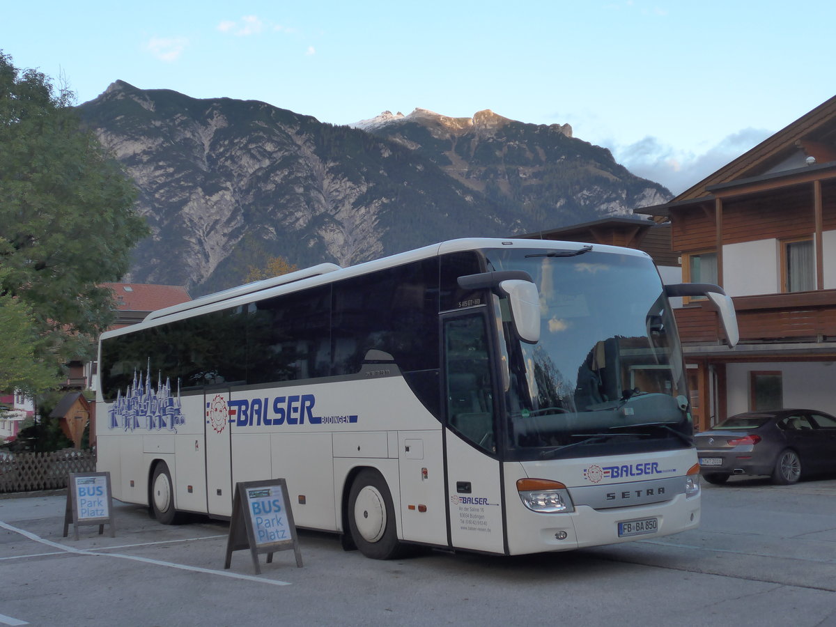 (176'102) - Aus Deutschland: Balser, B�dingen - FB-BA 850 - Setra am 20. Oktober 2016 in Pertisau, Karlwirt