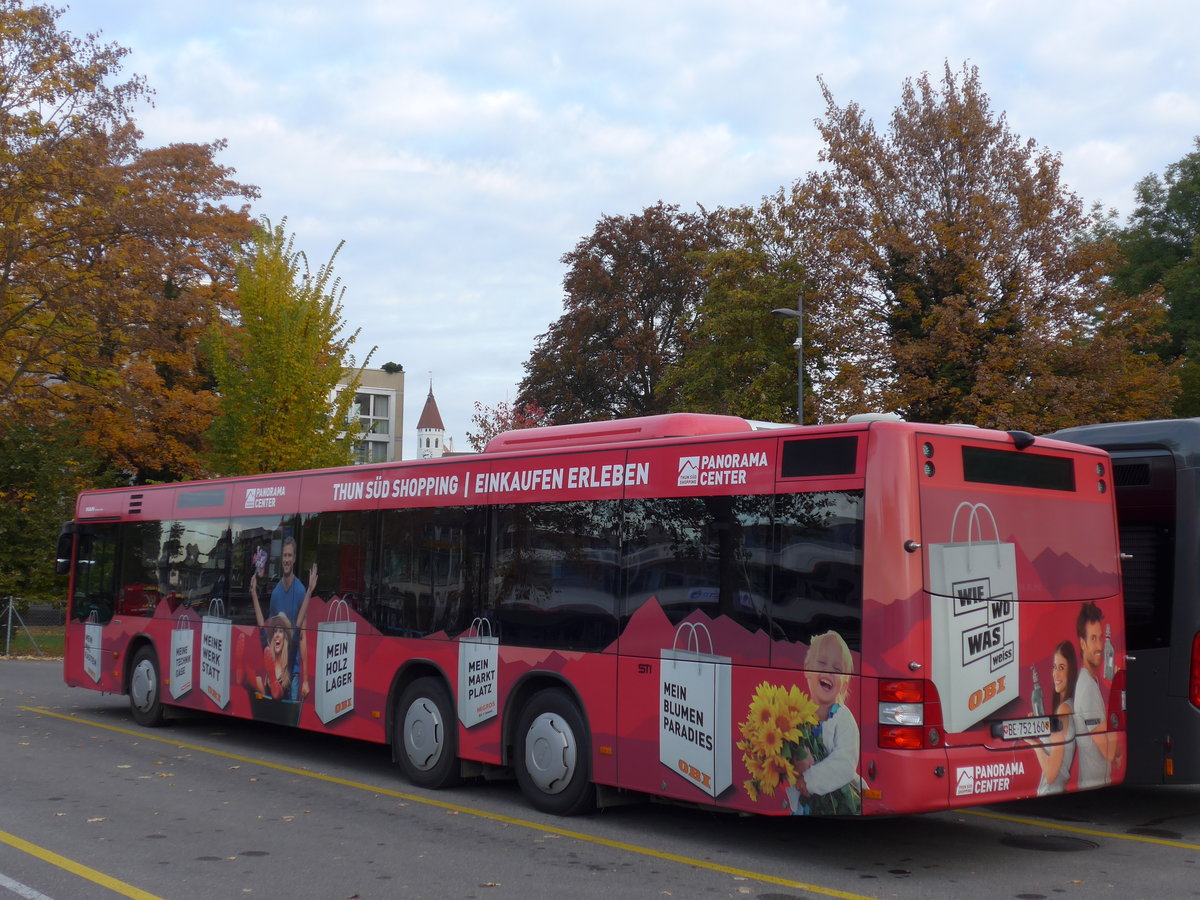 (176'214) - STI Thun - Nr. 160/BE 752'160 - MAN am 22. Oktober 2016 bei der Schiffl�ndte Thun